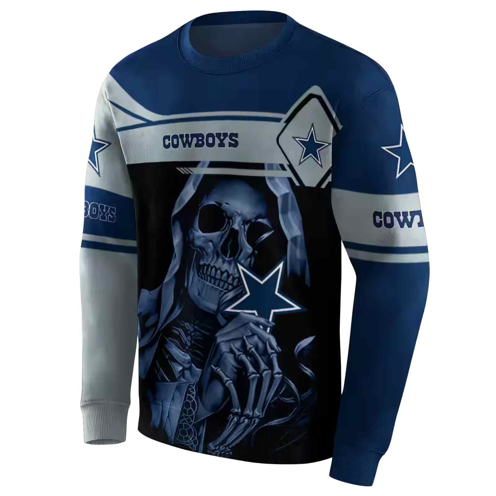 custom dallas cowboys grim reaper blue black hoodie new arrival