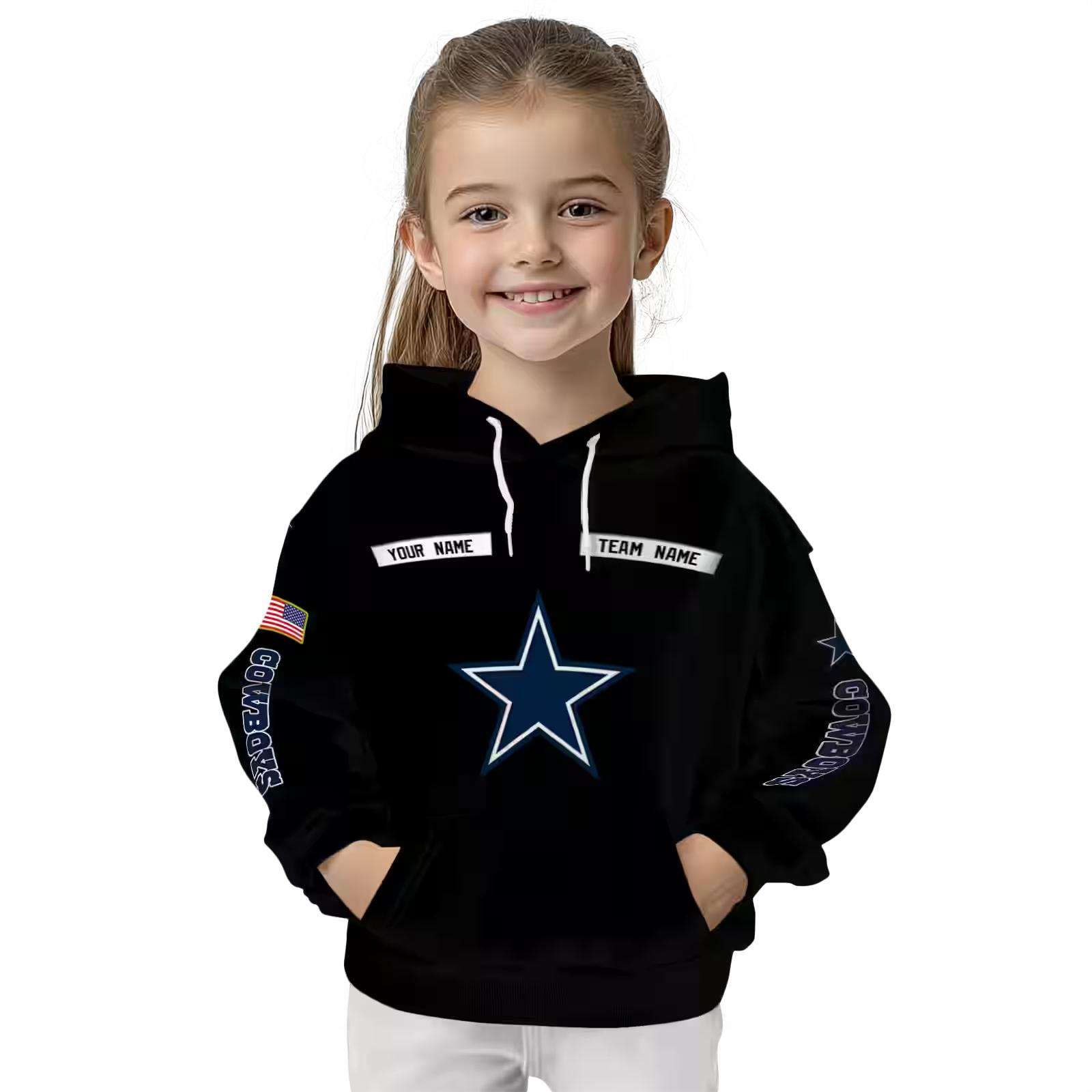 custom dallas cowboys punisher skull black hoodie top rated