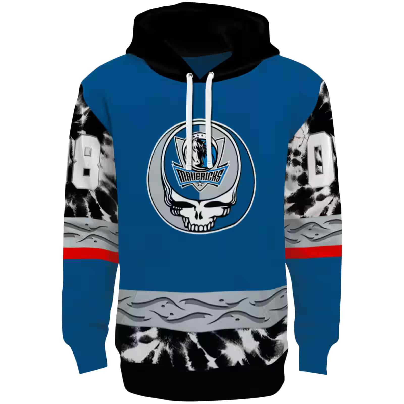 Custom Dallas Mavericks Grateful Vibes Blue Hoodie