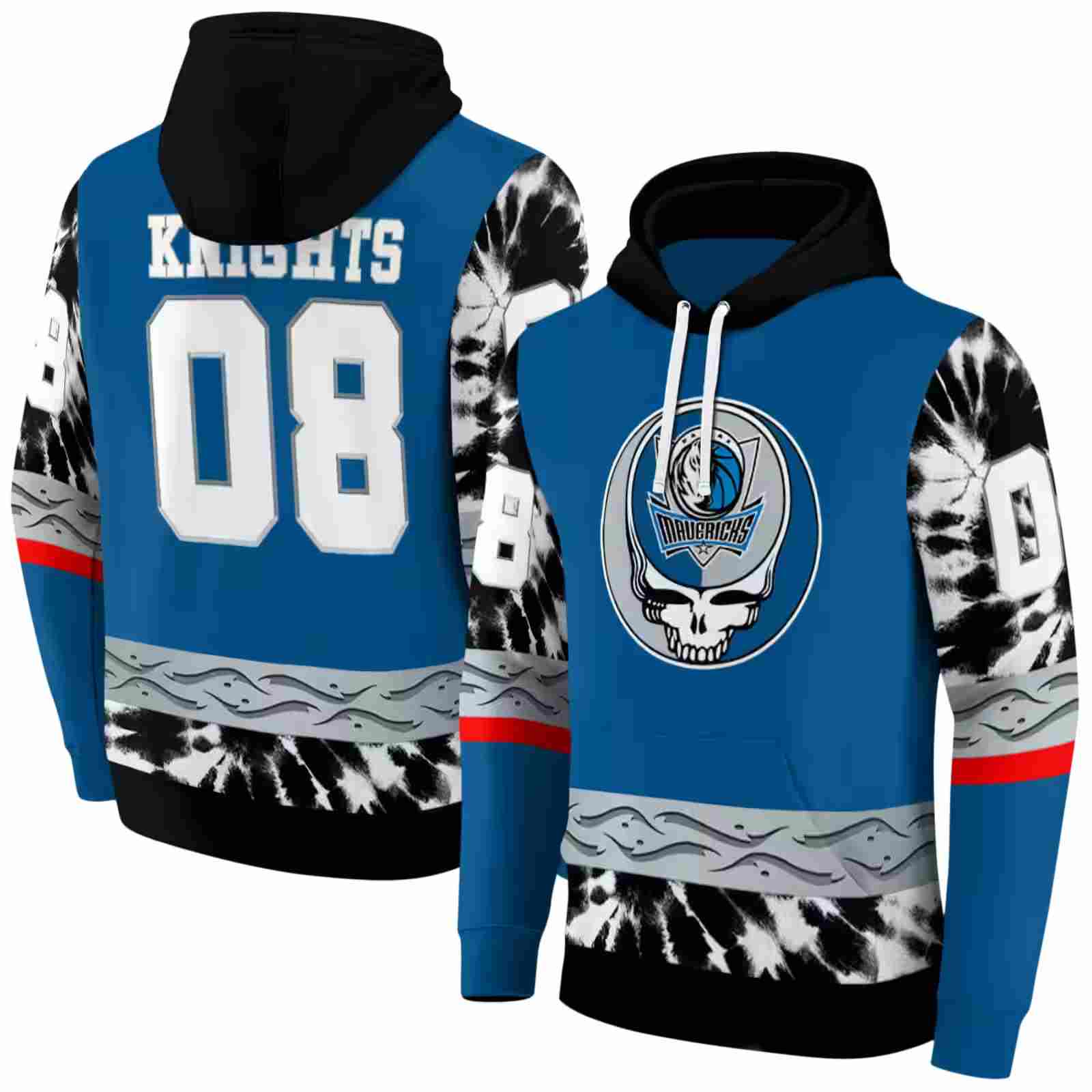 custom dallas mavericks grateful vibes blue hoodie fashion forward