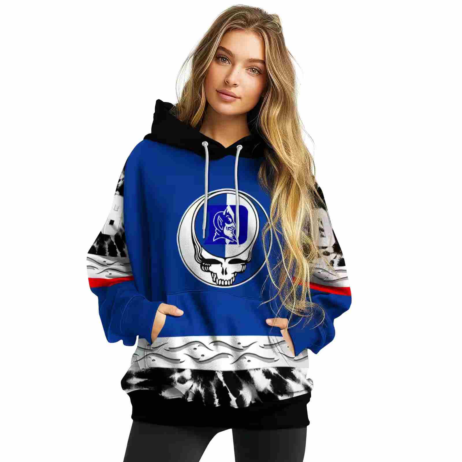 custom duke blue devils grateful vibes blue hoodie high quality