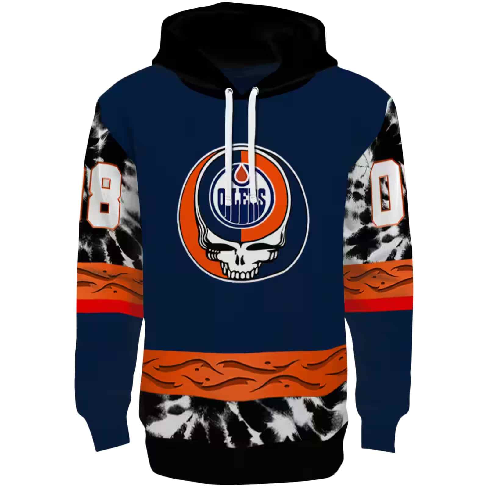 Custom Edmonton Oilers Grateful Vibes Blue Hoodie