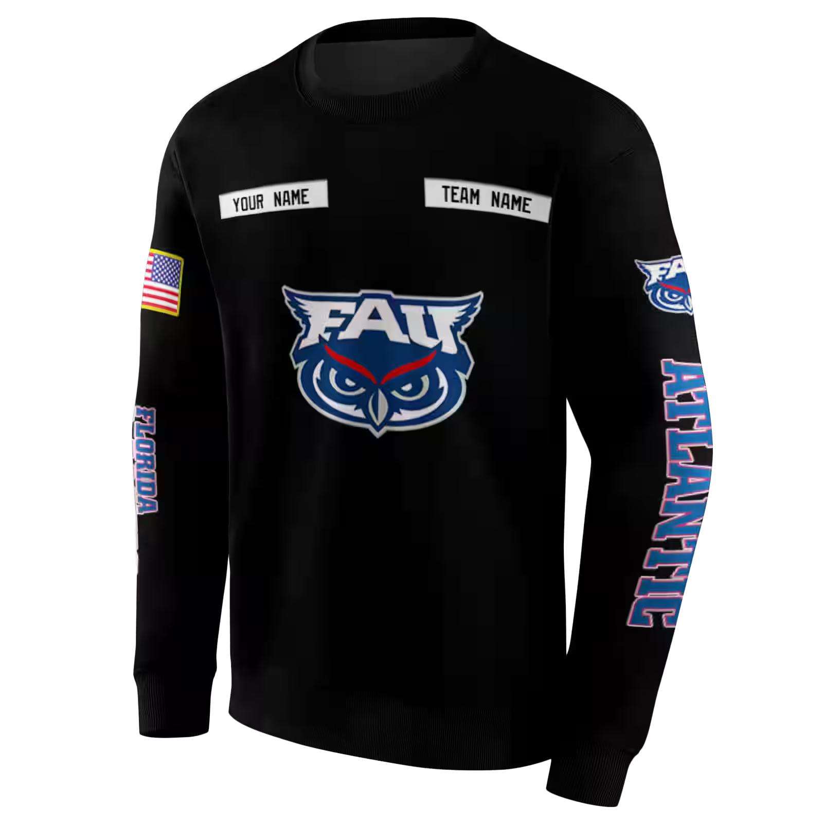 custom florida atlantic owls punisher skull black hoodie new arrival