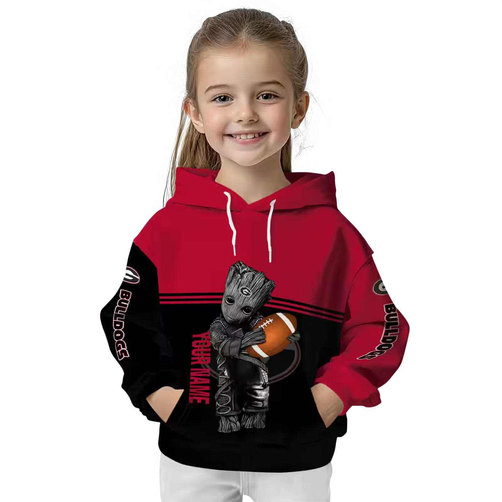 custom georgia bulldogs baby groot red black hoodie top rated