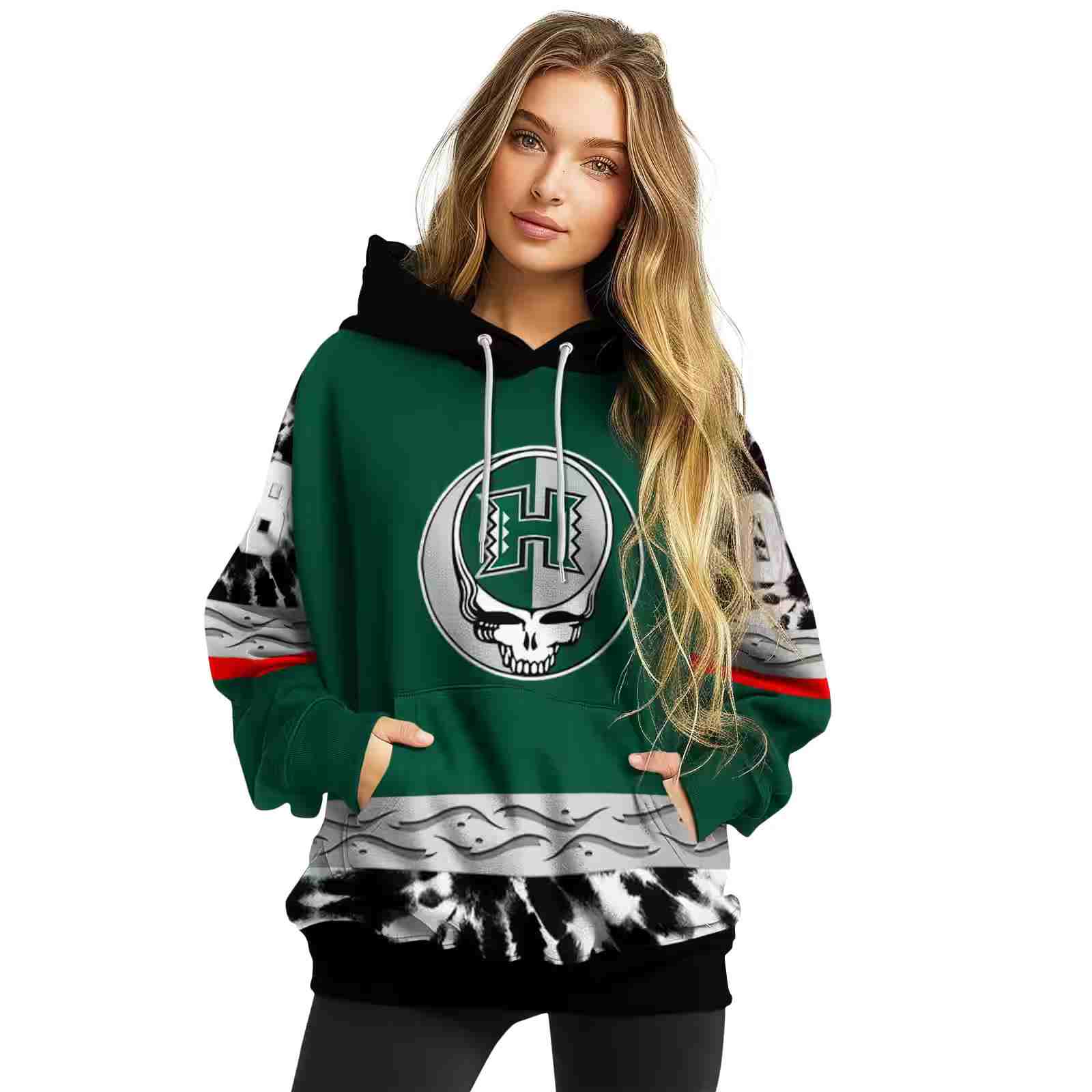 custom hawaii rainbow warriors grateful vibes green hoodie high quality