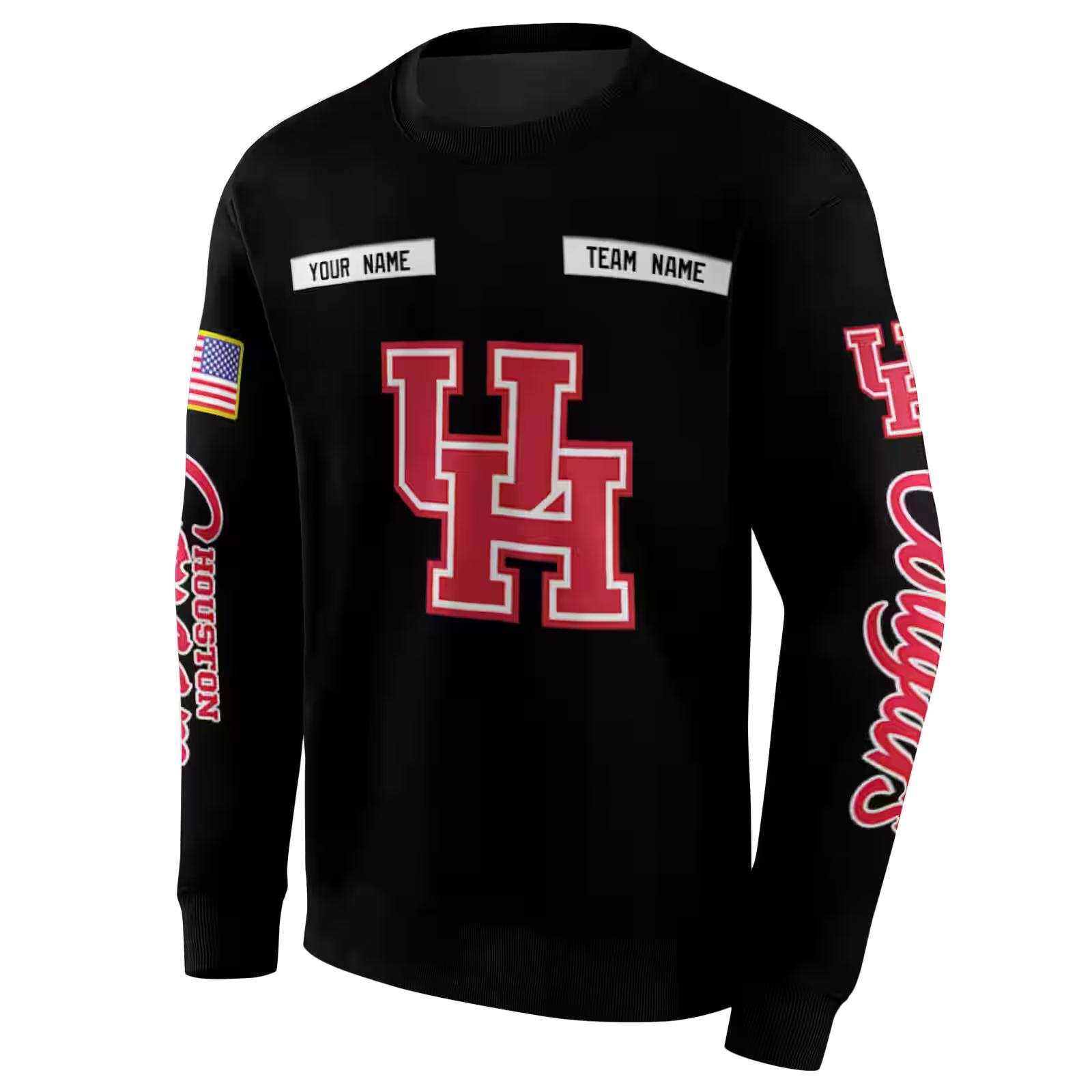 custom houston cougars punisher skull black hoodie new arrival