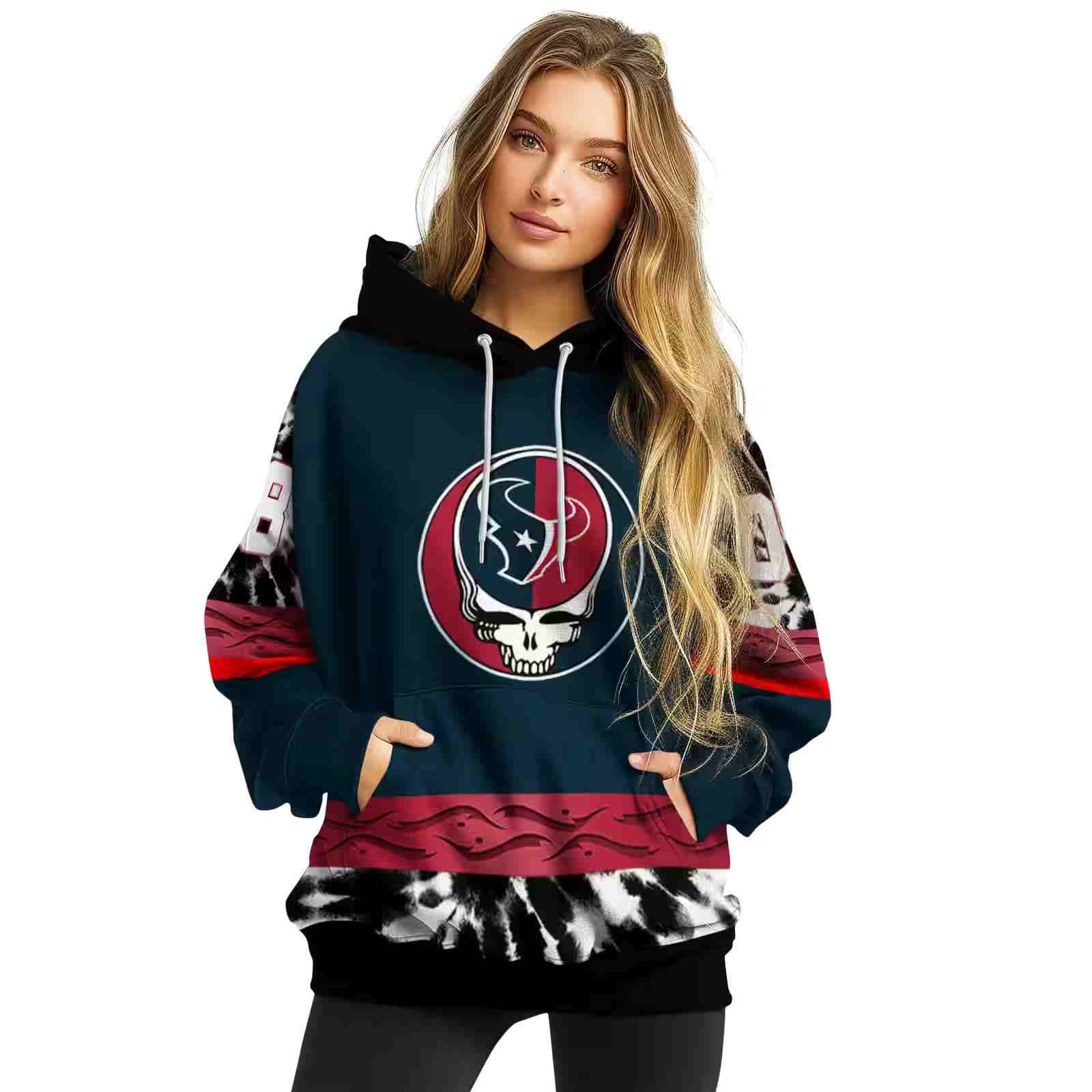 custom houston texans grateful vibes blue hoodie high quality