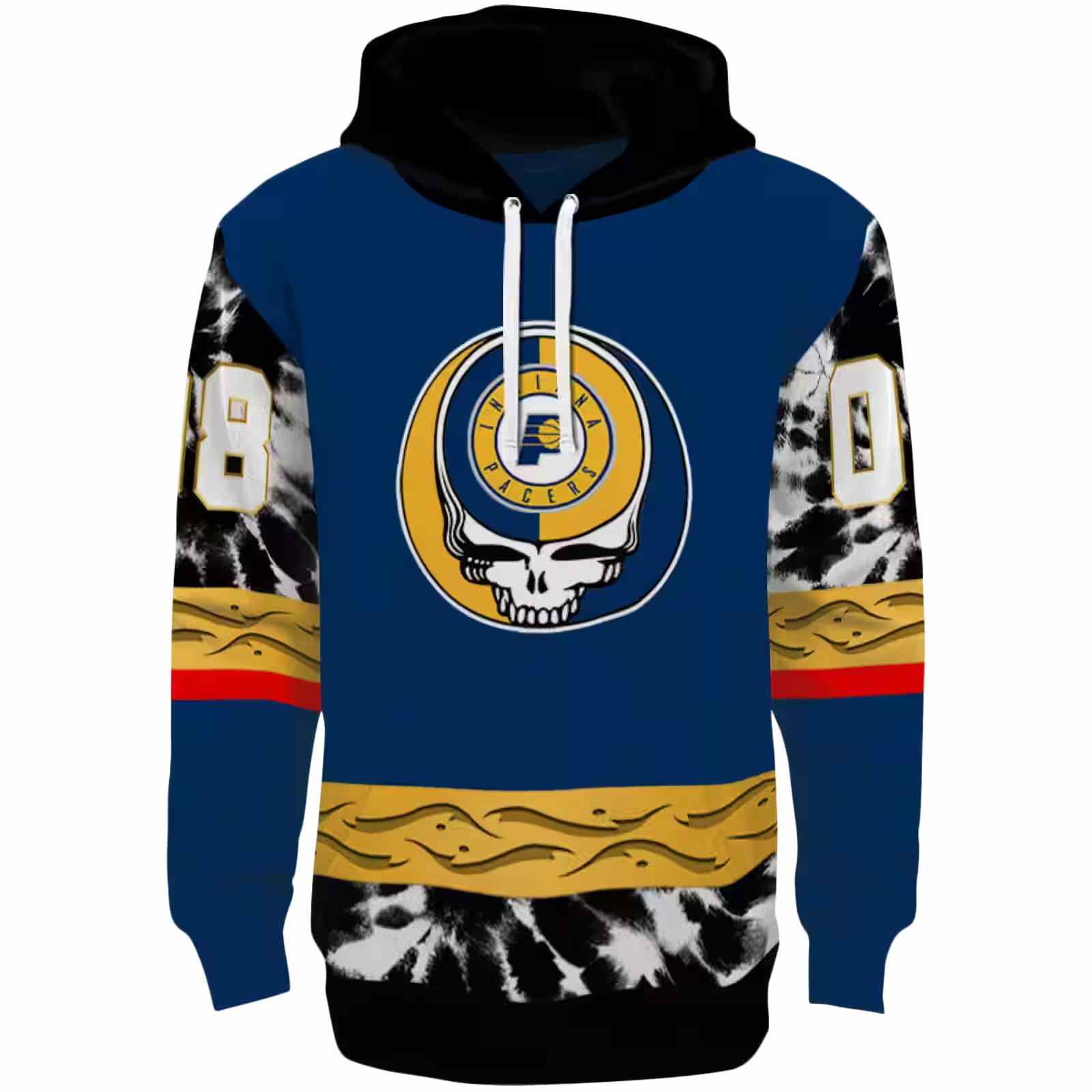 Custom Indiana Pacers Grateful Vibes Blue Hoodie