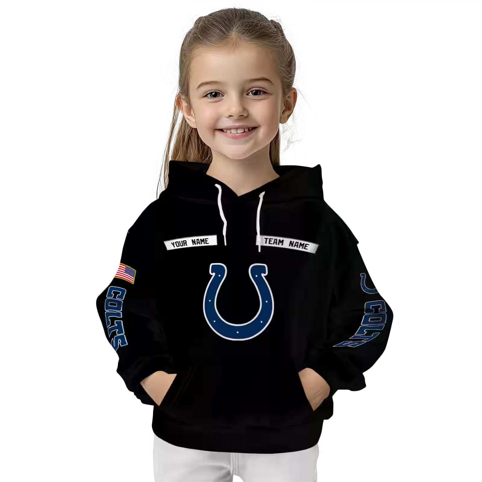 custom indianapolis colts punisher skull black hoodie top rated