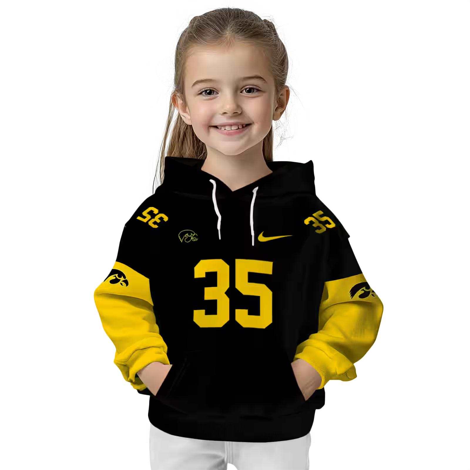 custom iowa hawkeyes minimal design black hoodie top rated