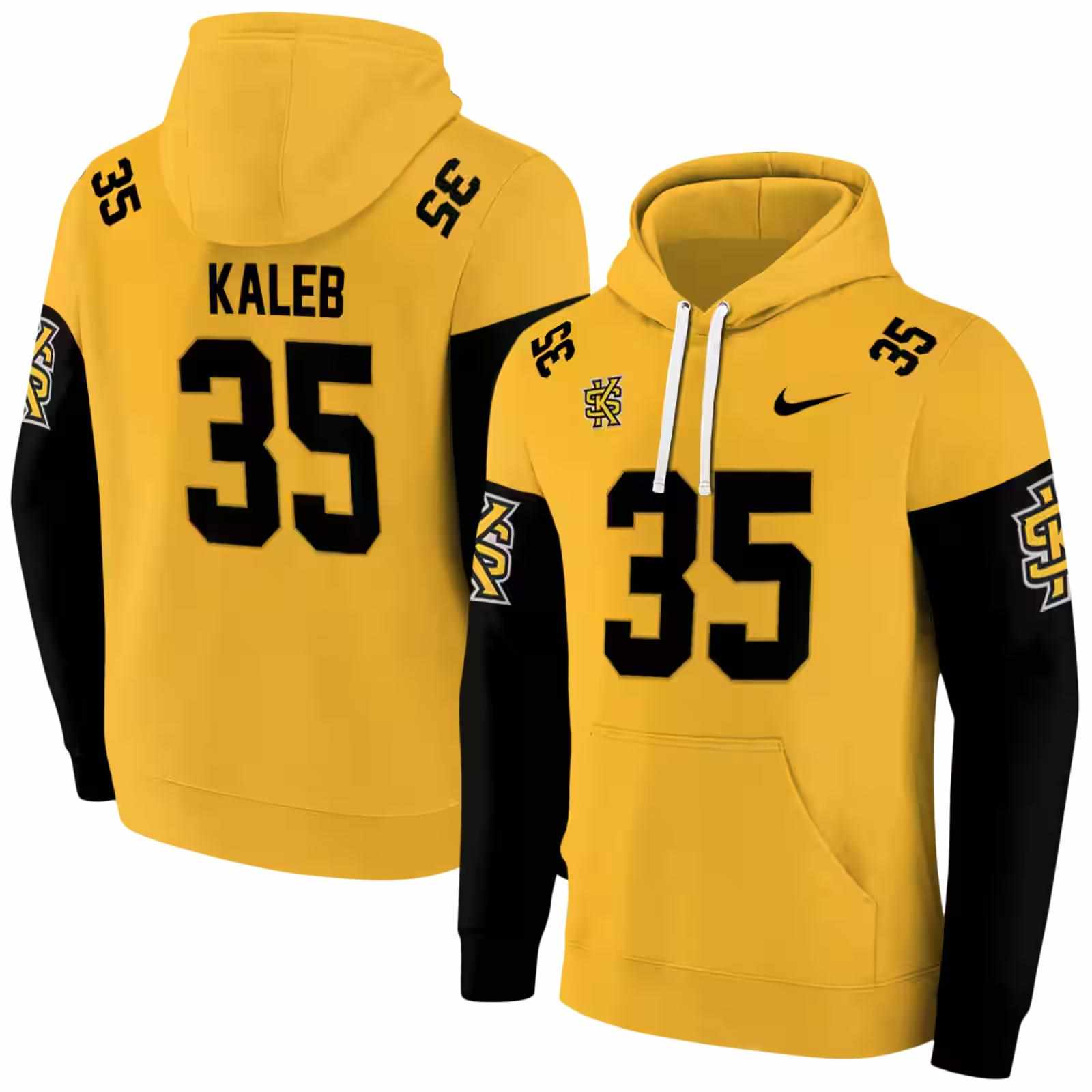 custom kennesaw state owls minimal design gold hoodie fashion forward