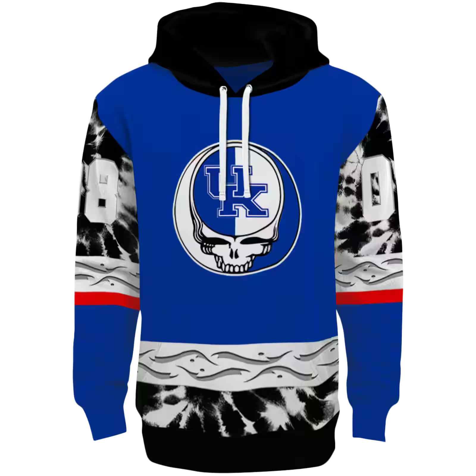 Custom Kentucky Wildcats Grateful Vibes Blue Hoodie