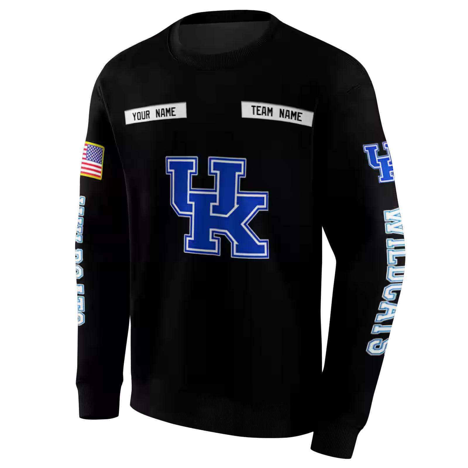 custom kentucky wildcats punisher skull black hoodie new arrival