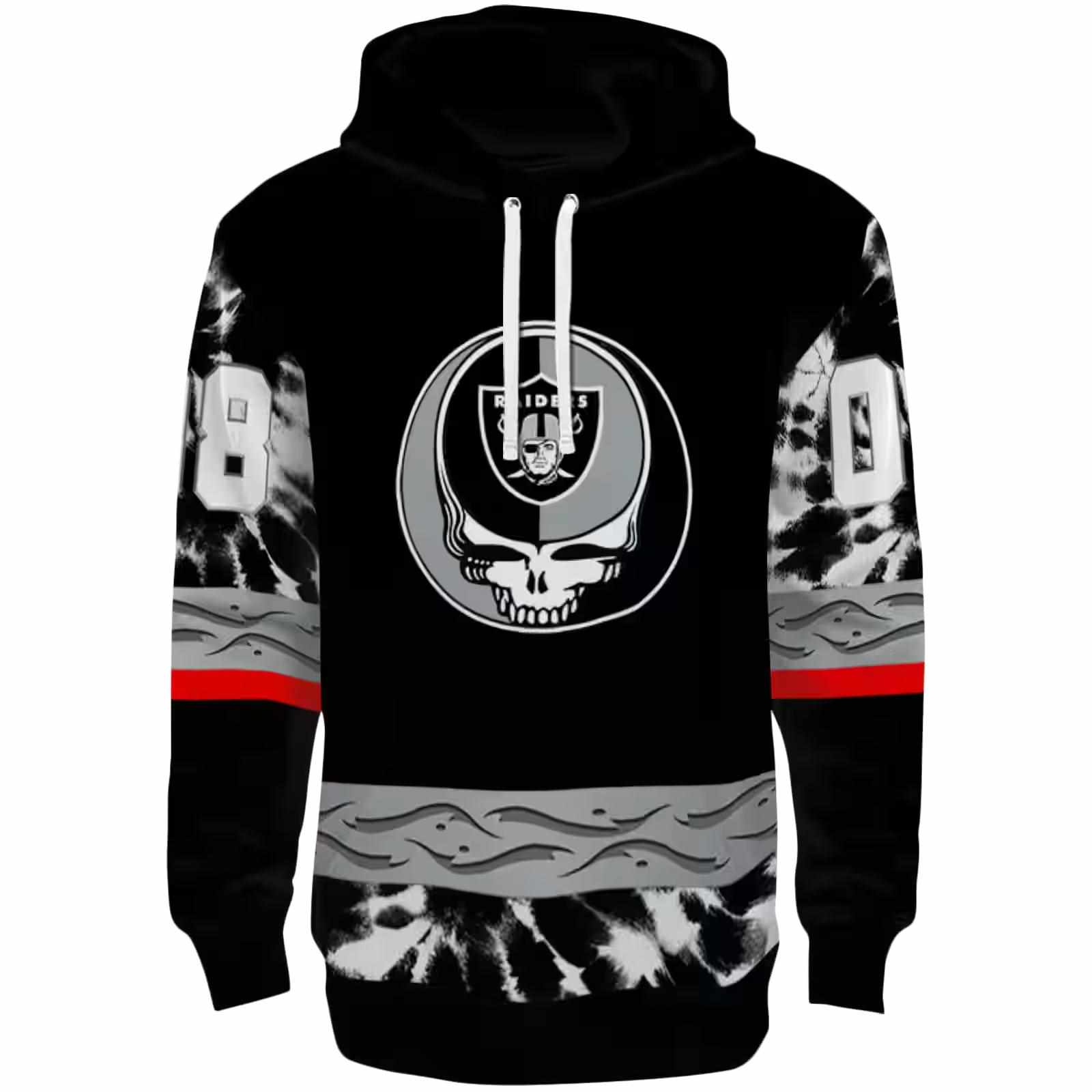 Custom Las Vegas Raiders Grateful Vibes Black Hoodie