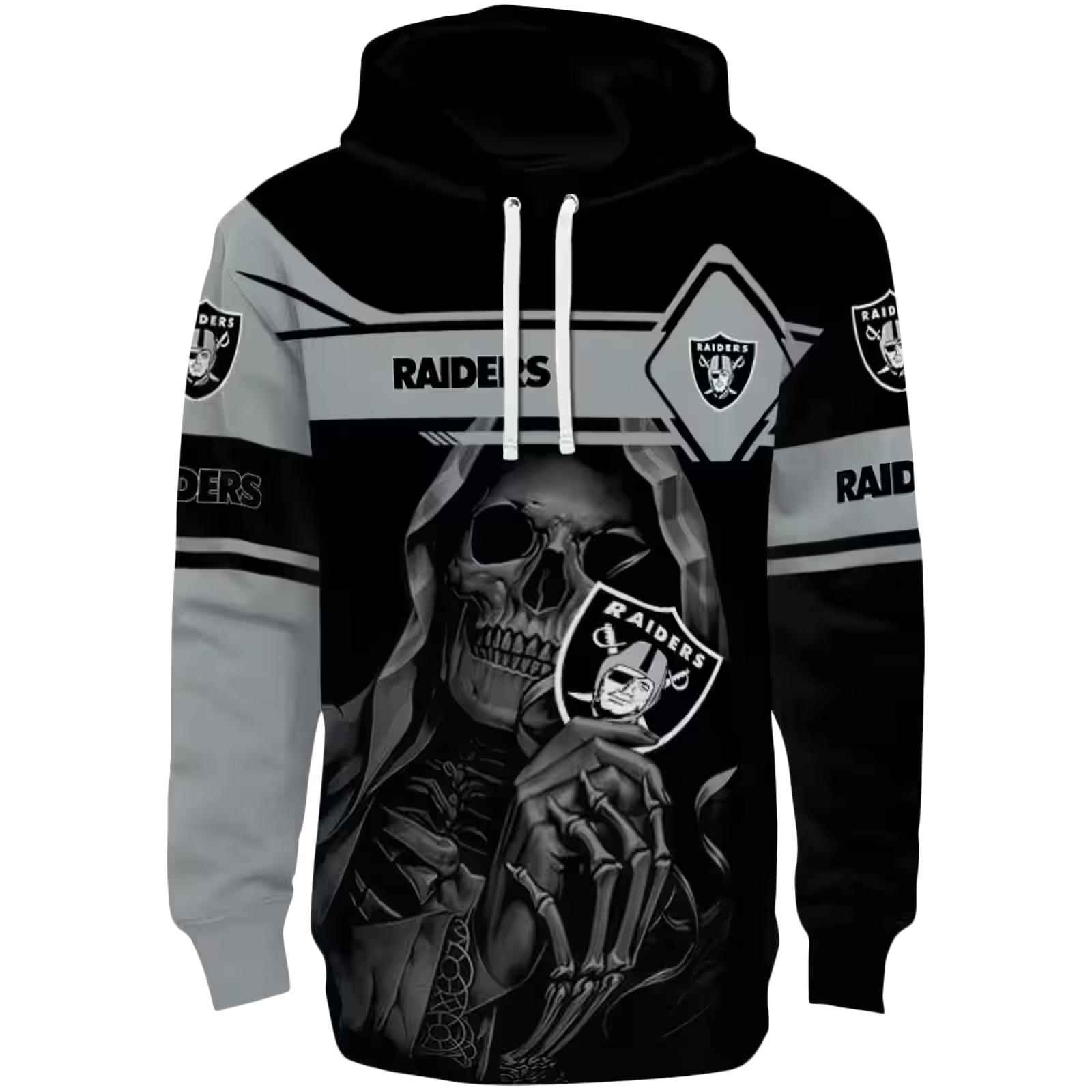 Custom Las Vegas Raiders Grim Reaper Black Hoodie