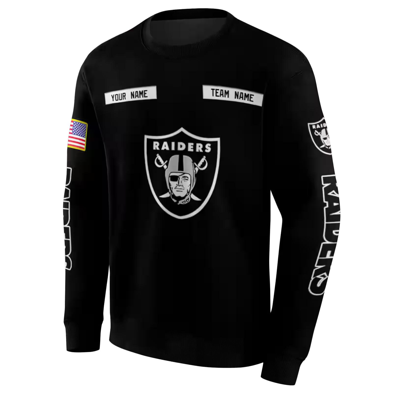 custom las vegas raiders punisher skull black hoodie new arrival