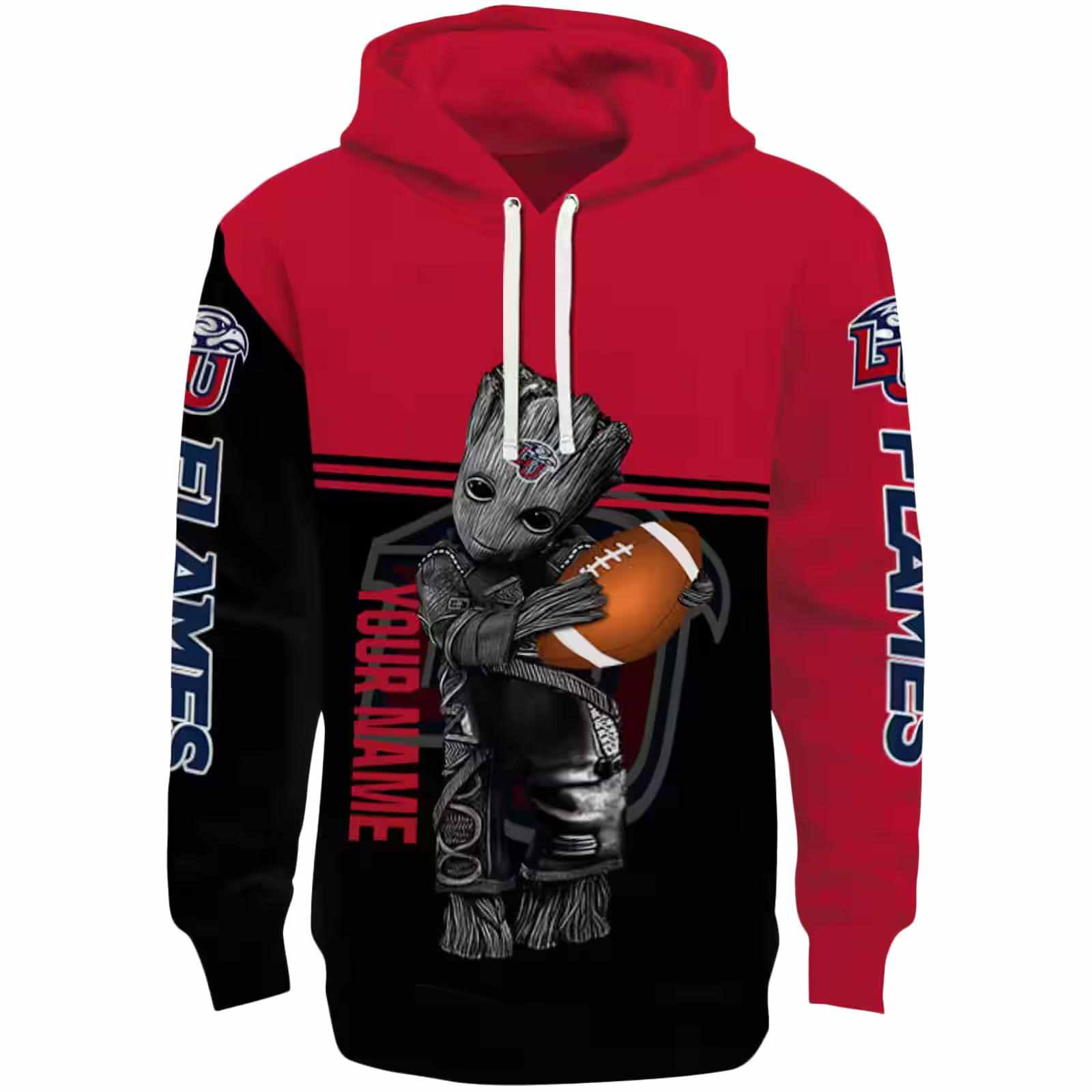 Custom Liberty Flames Baby Groot Red Black Hoodie