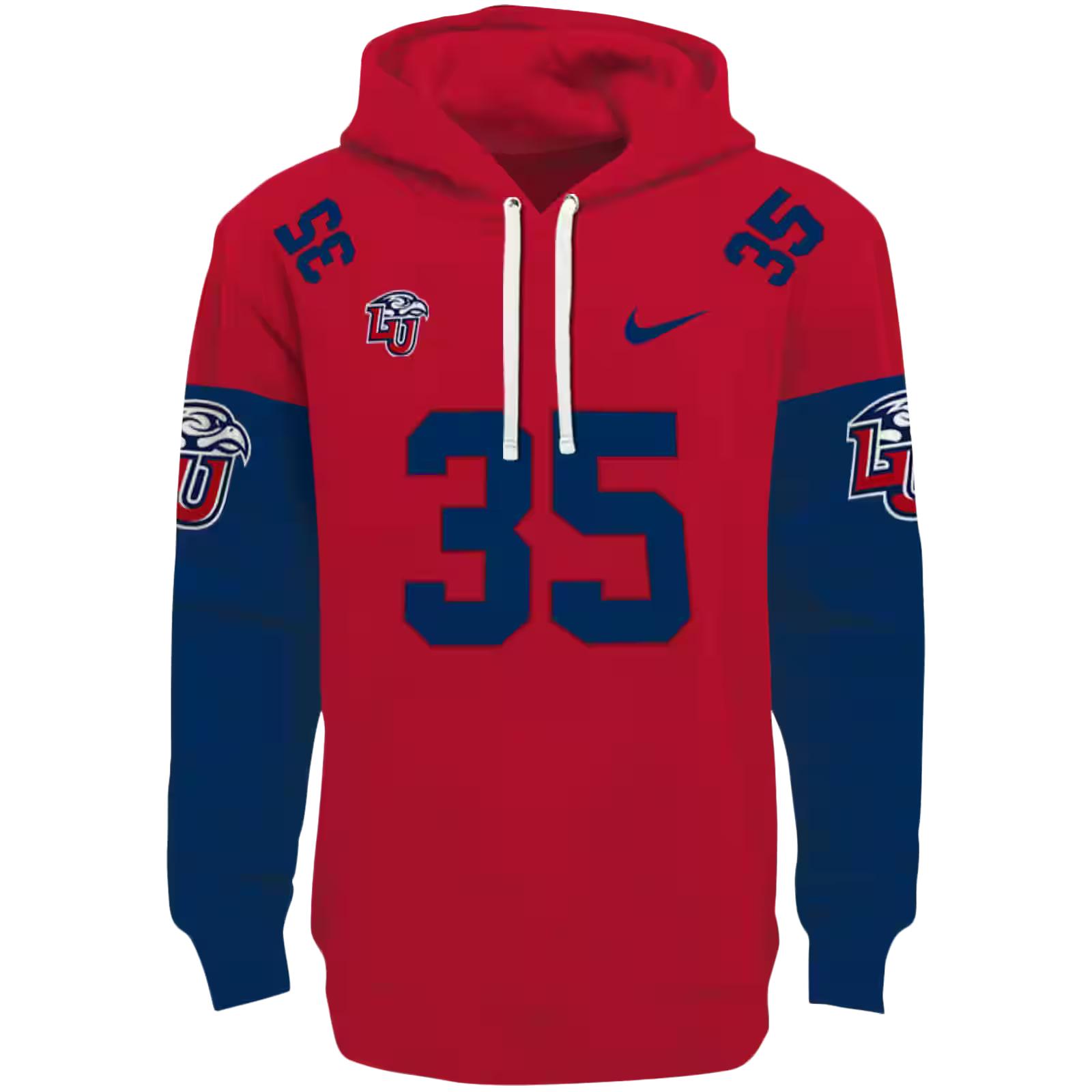 Custom Liberty Flames Minimal Design Red Hoodie