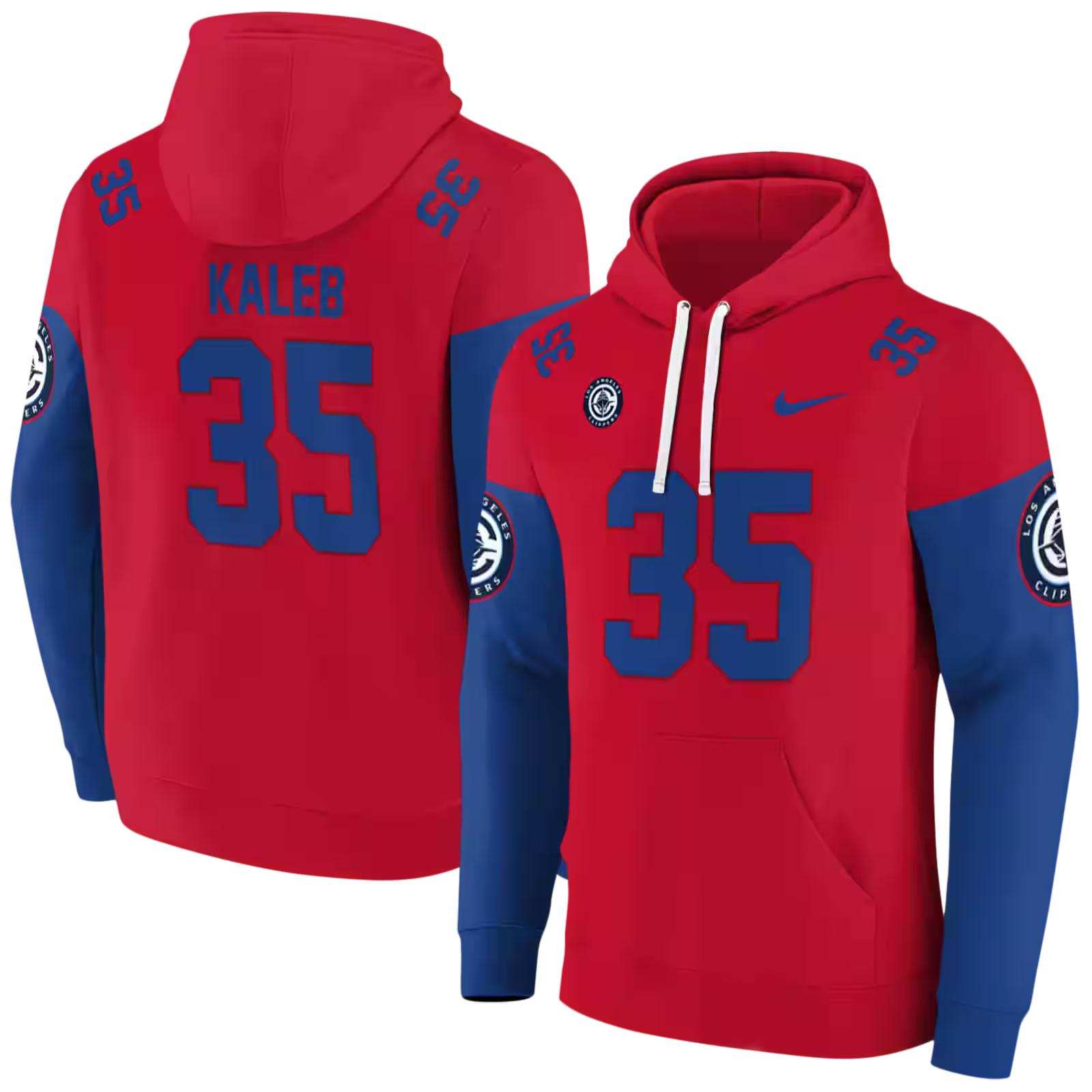 custom los angeles clippers minimal design red hoodie fashion forward