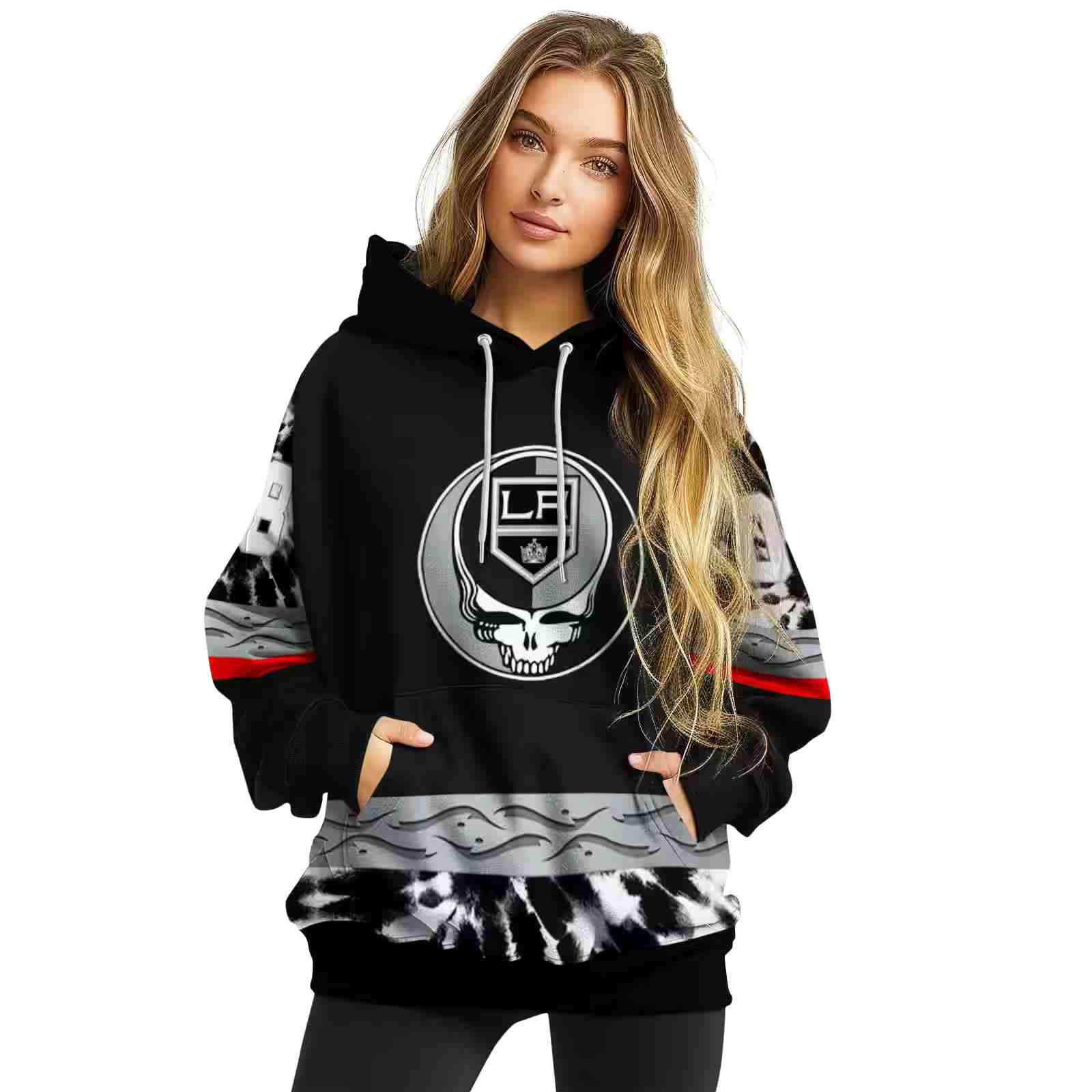 custom los angeles kings grateful vibes black hoodie high quality