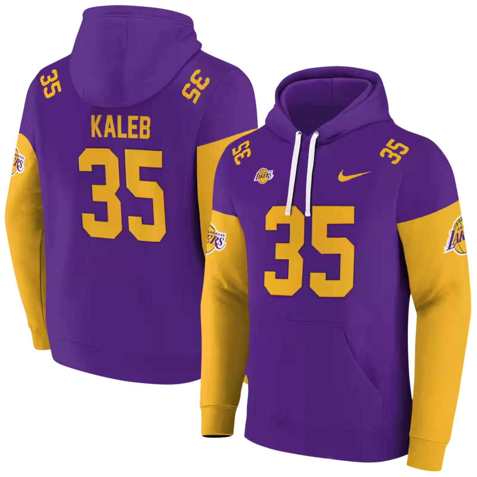 custom los angeles lakers minimal design purple hoodie fashion forward