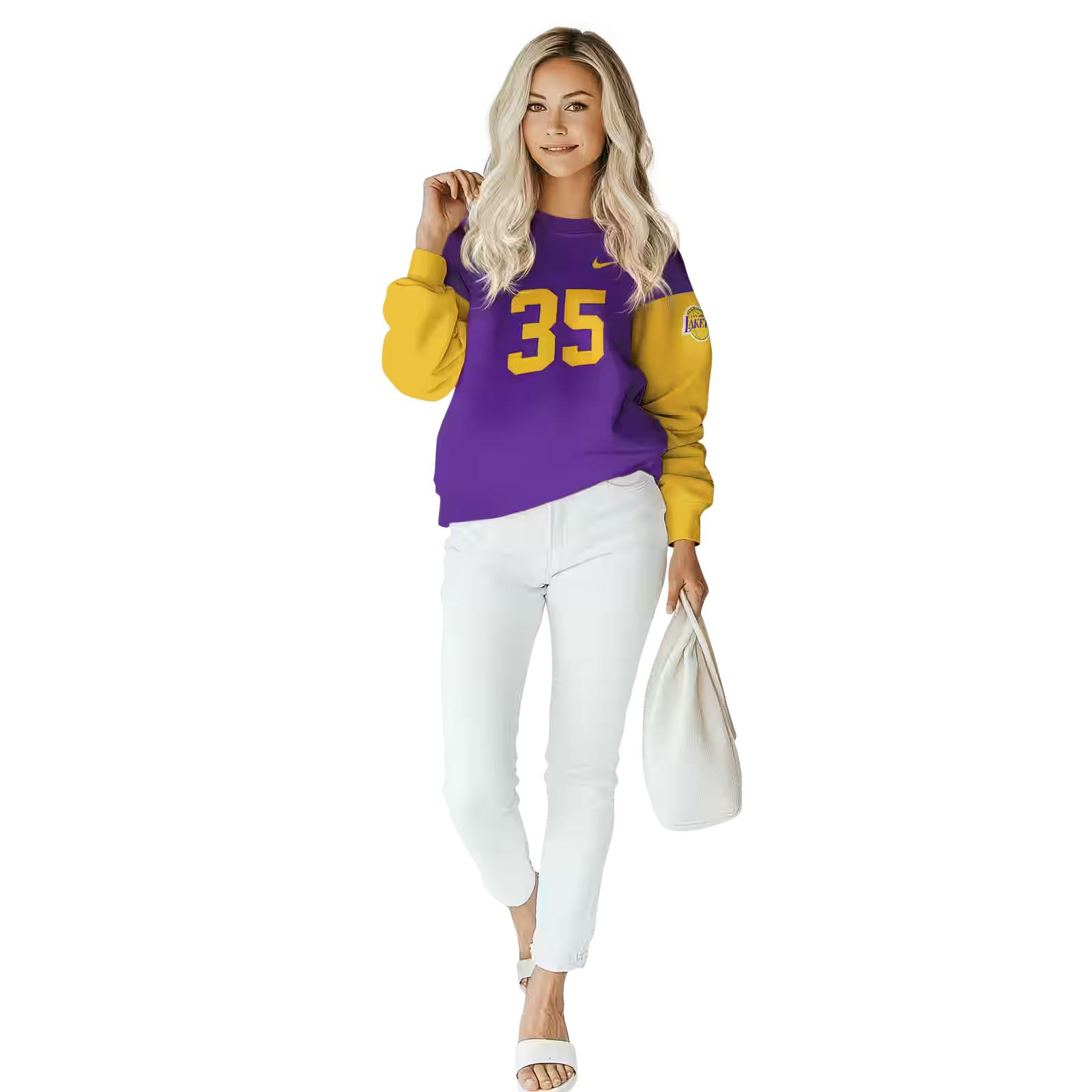 custom los angeles lakers minimal design purple hoodie trendy