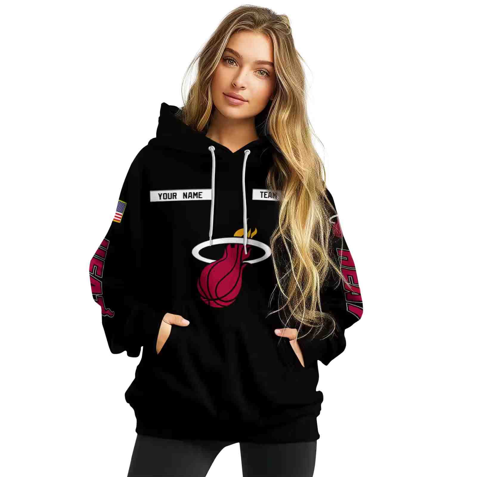 custom miami heat punisher skull black hoodie high quality