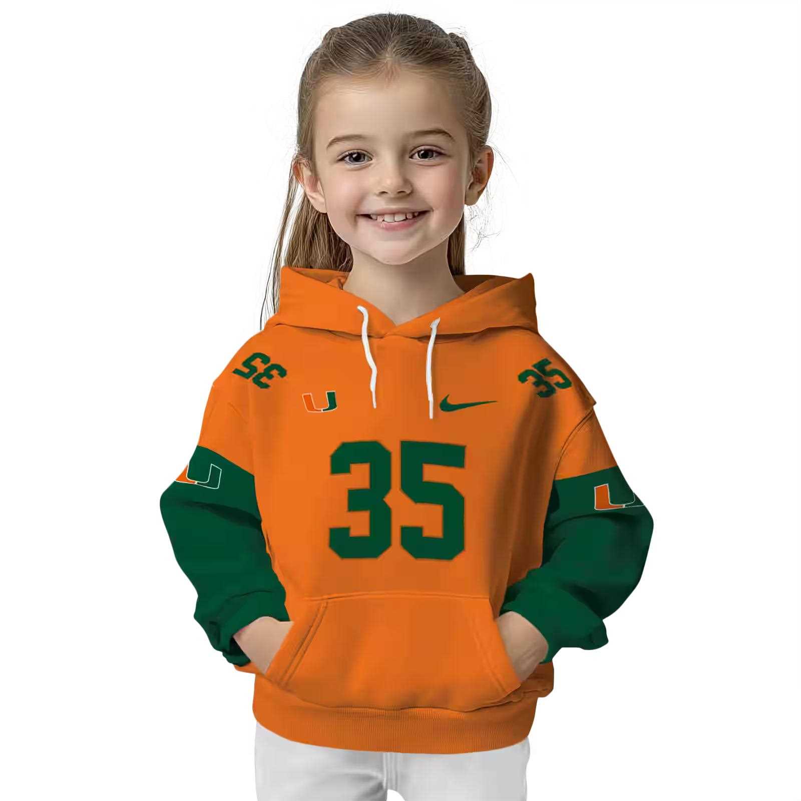 custom miami hurricanes minimal design orange hoodie top rated