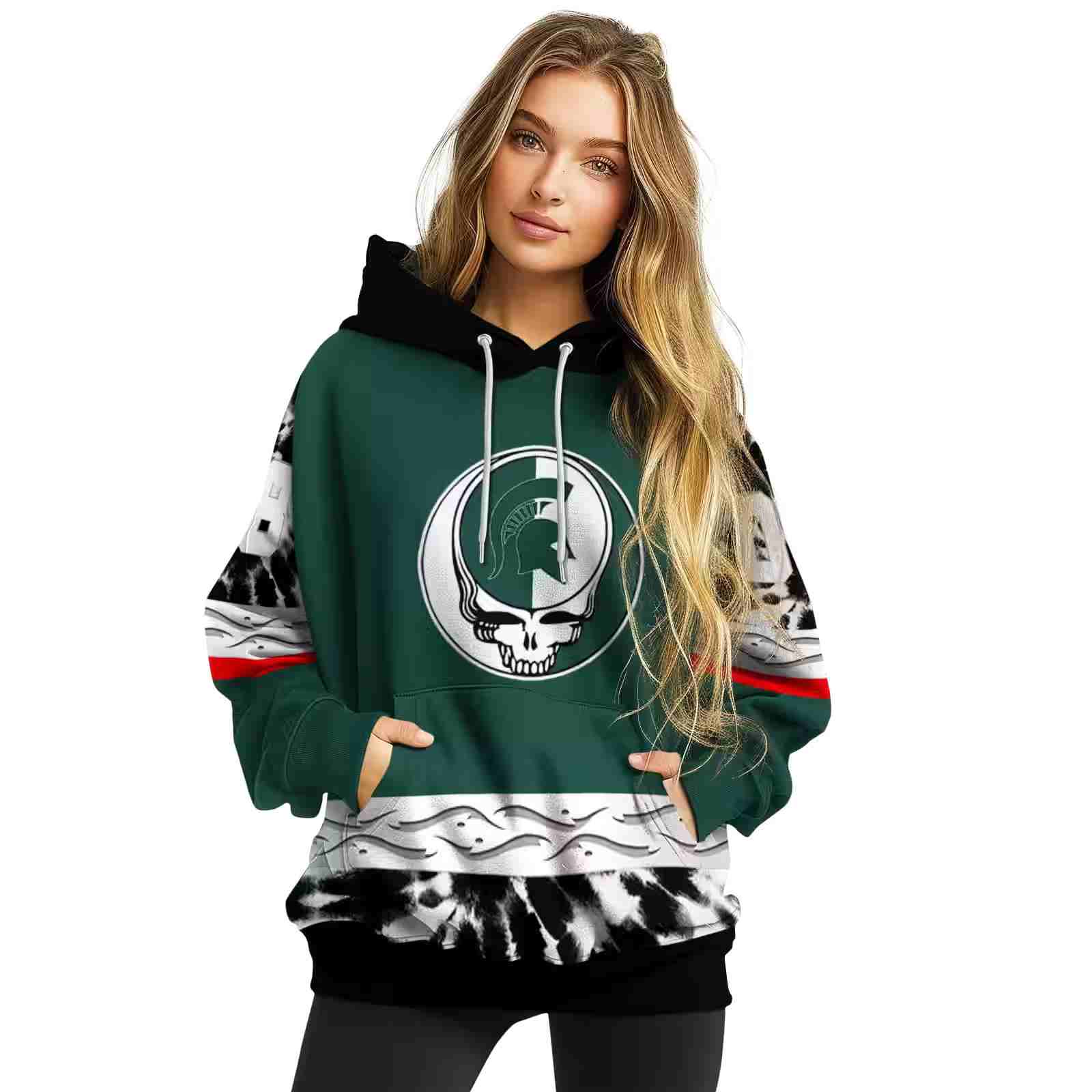 custom michigan state spartans grateful vibes green hoodie high quality