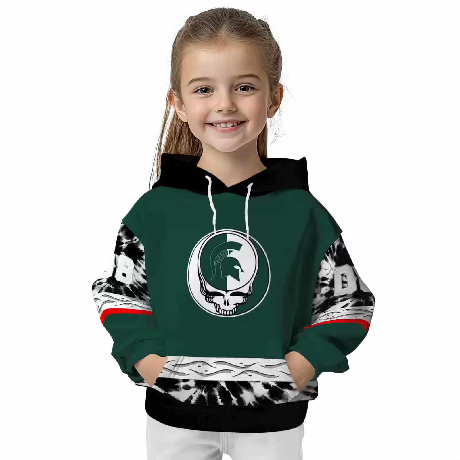 custom michigan state spartans grateful vibes green hoodie top rated