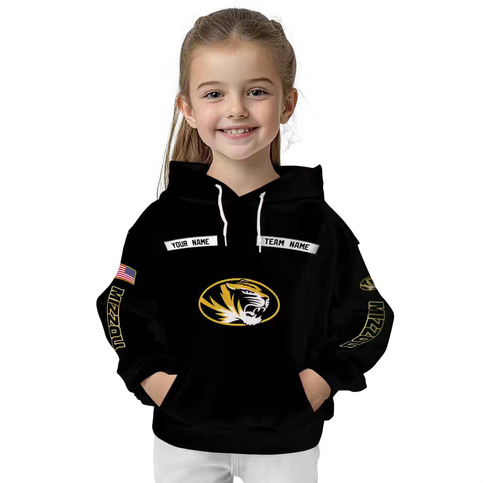 custom missouri tigers punisher skull black hoodie top rated