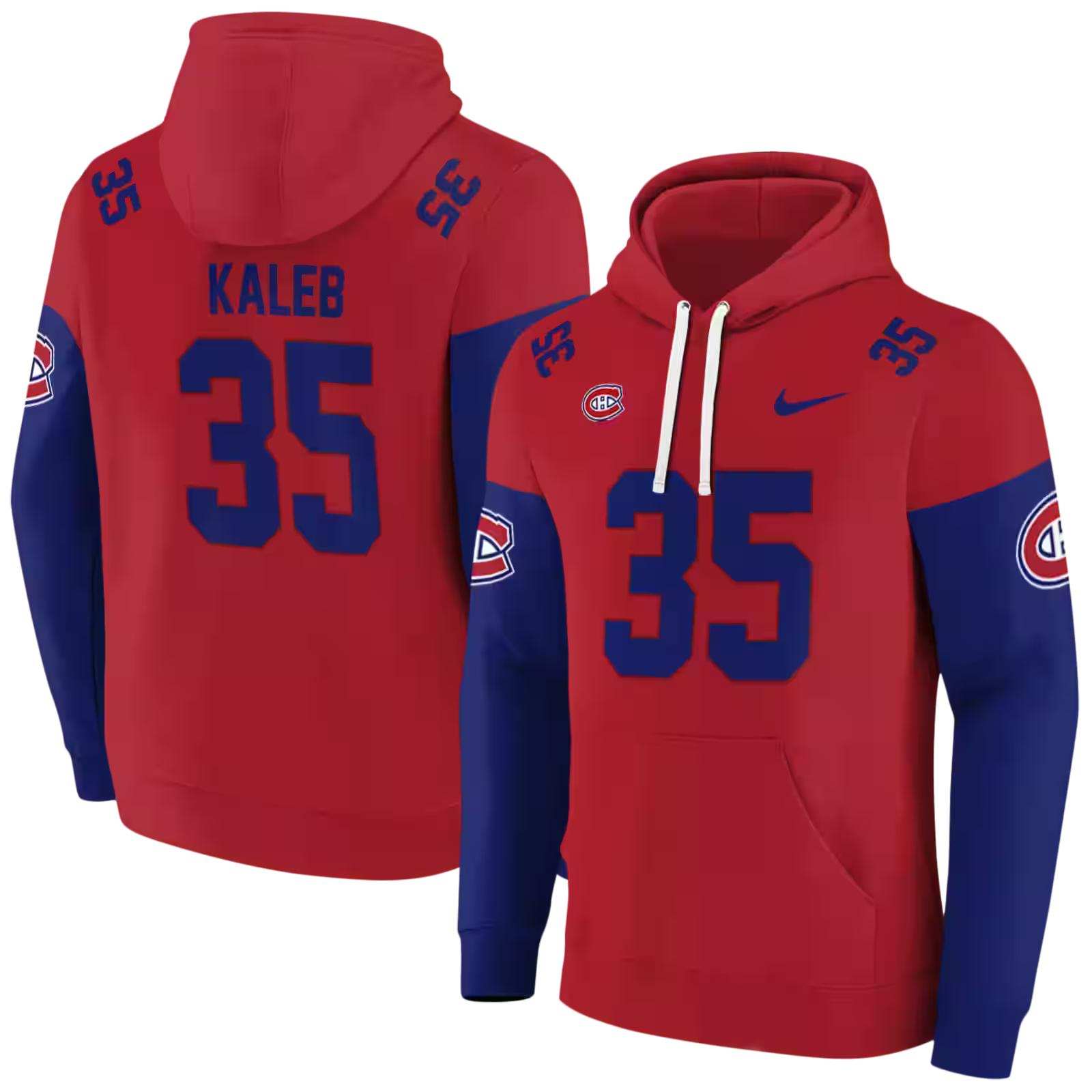 custom montreal canadiens minimal design red hoodie fashion forward