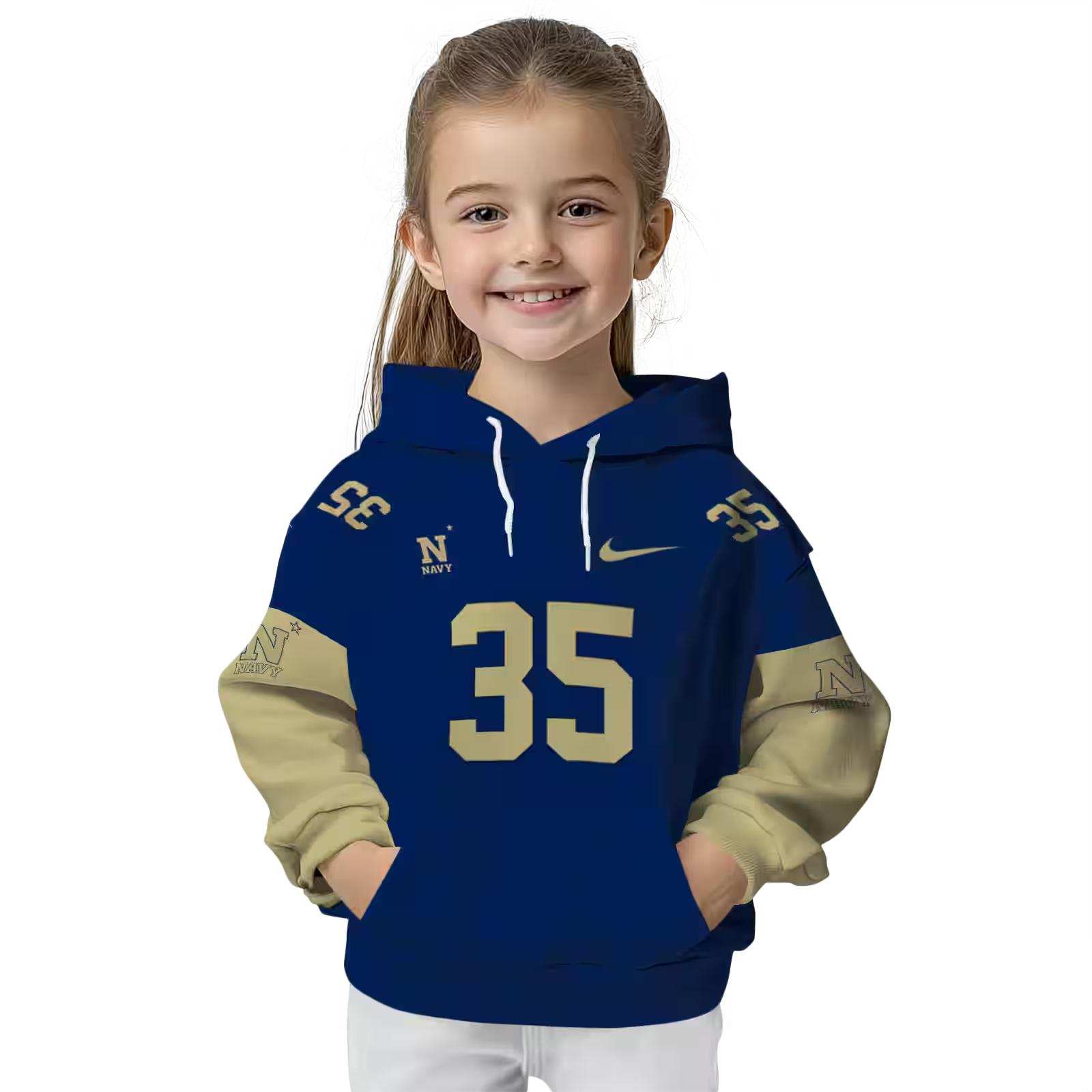 custom navy midshipmen minimal design blue hoodie top rated