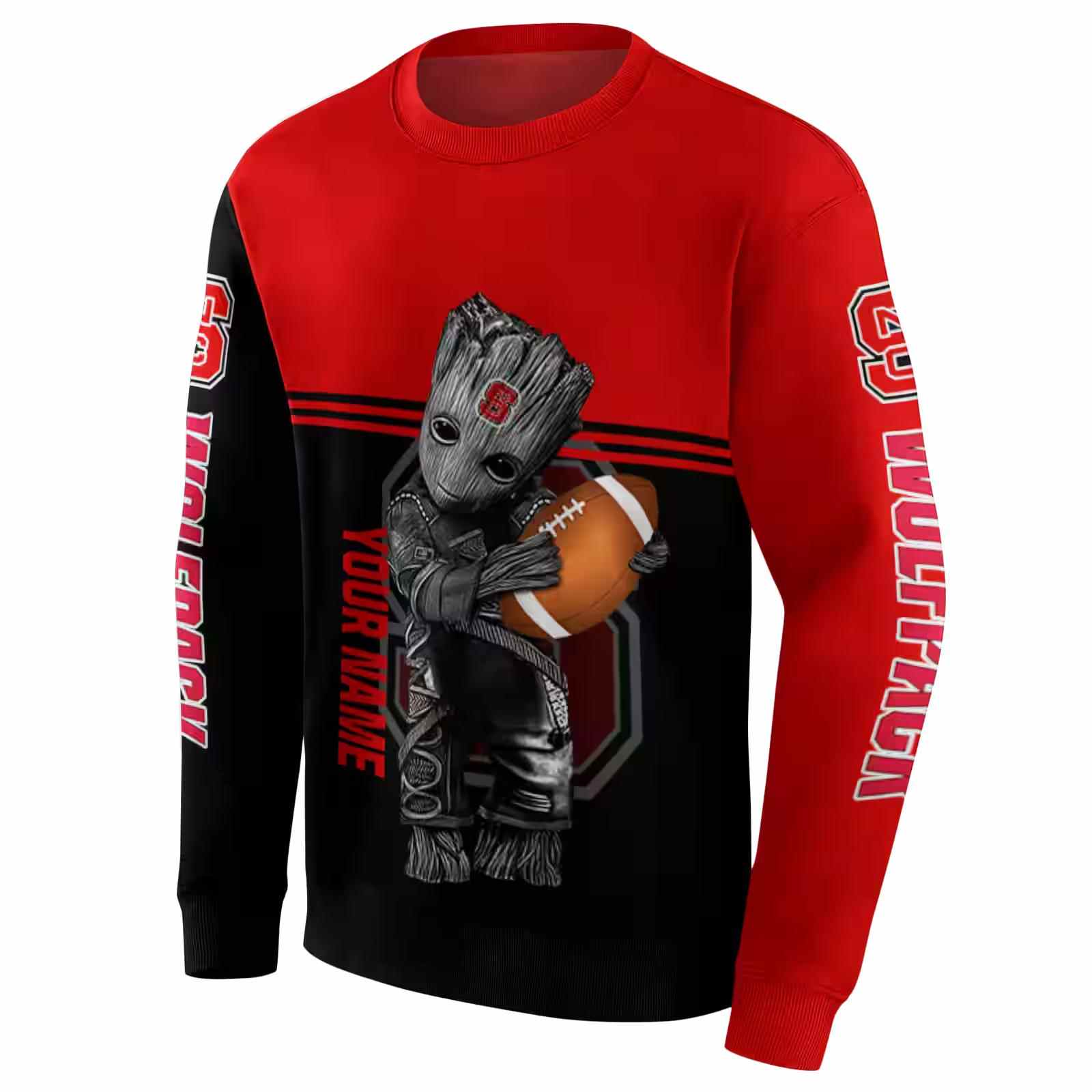 custom nc state wolfpack baby groot red black hoodie new arrival