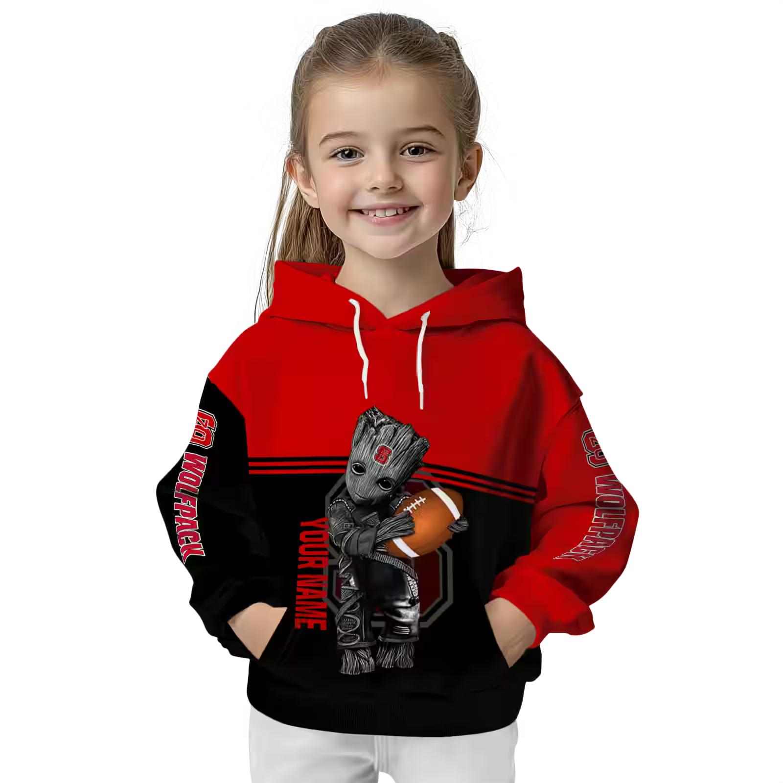 custom nc state wolfpack baby groot red black hoodie top rated