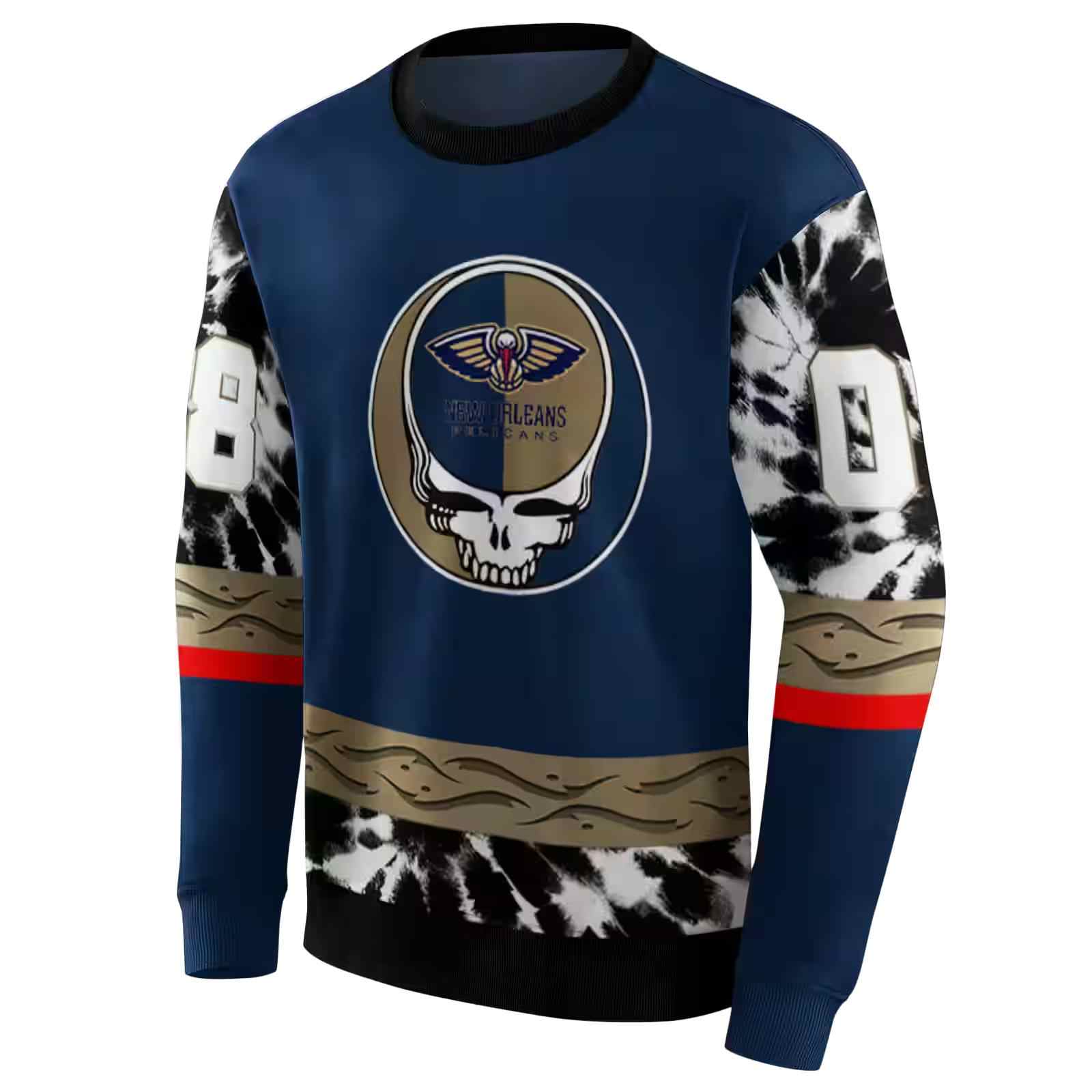 custom new orleans pelicans grateful vibes navy hoodie new arrival