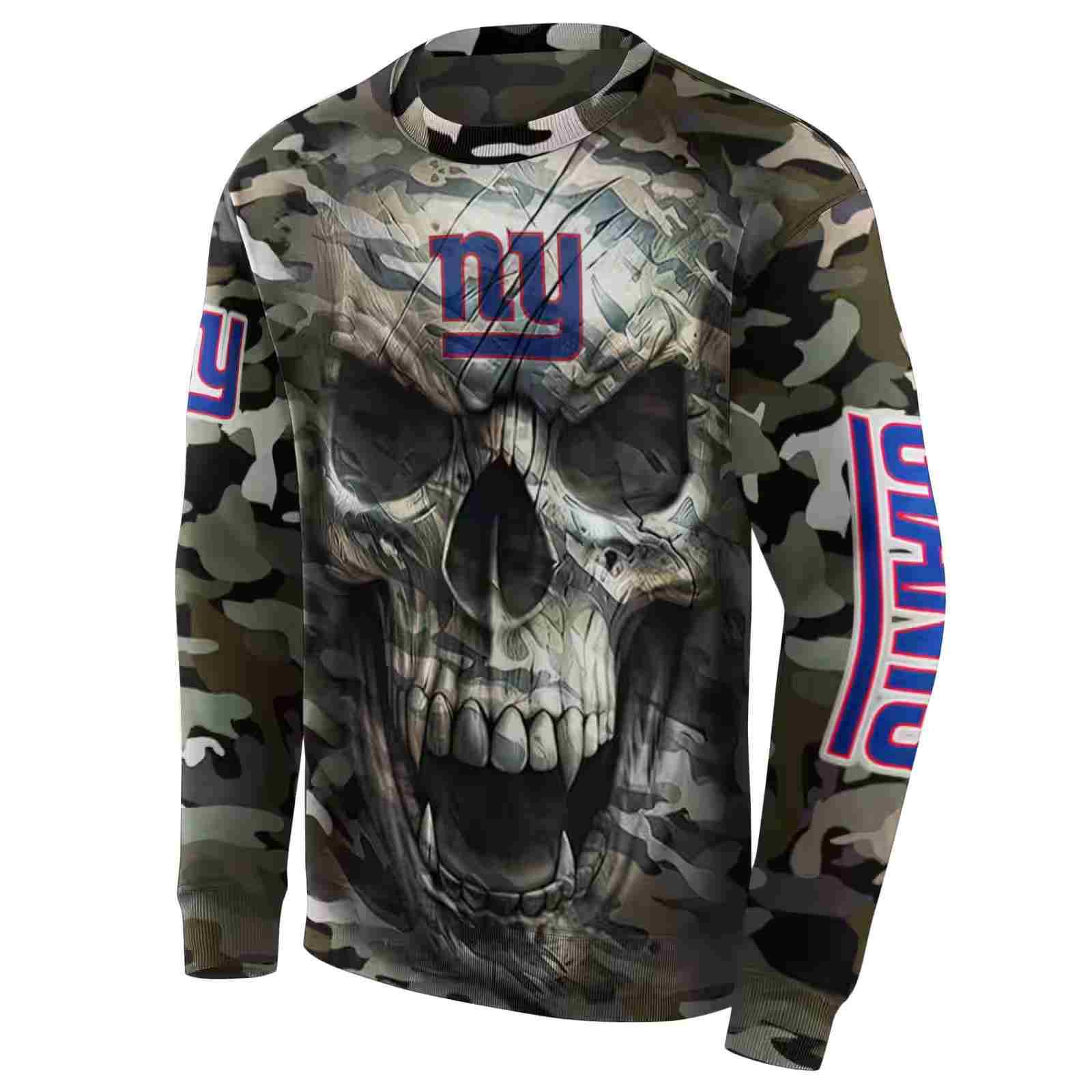 custom new york giants camo skull hoodie new arrival