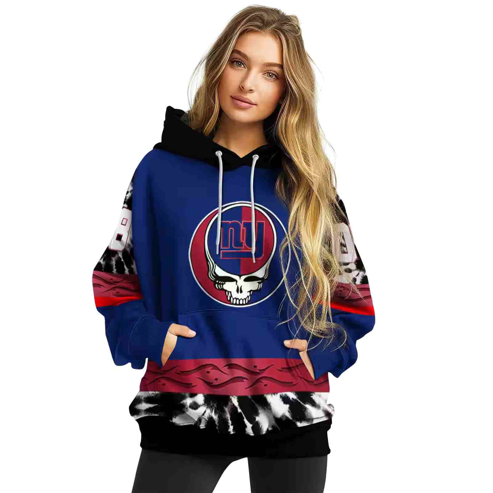 custom new york giants grateful vibes blue hoodie high quality