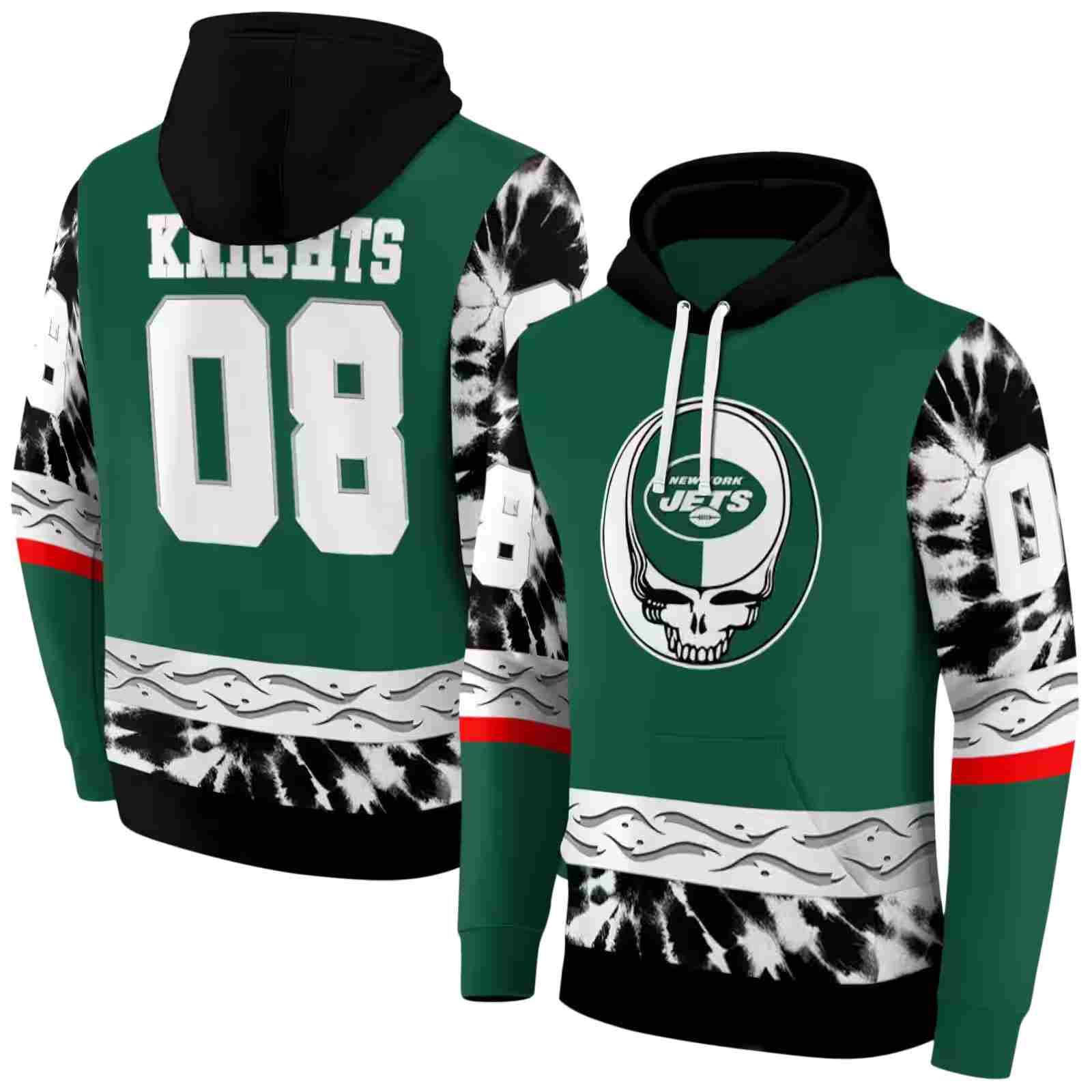 custom new york jets grateful vibes green hoodie fashion forward