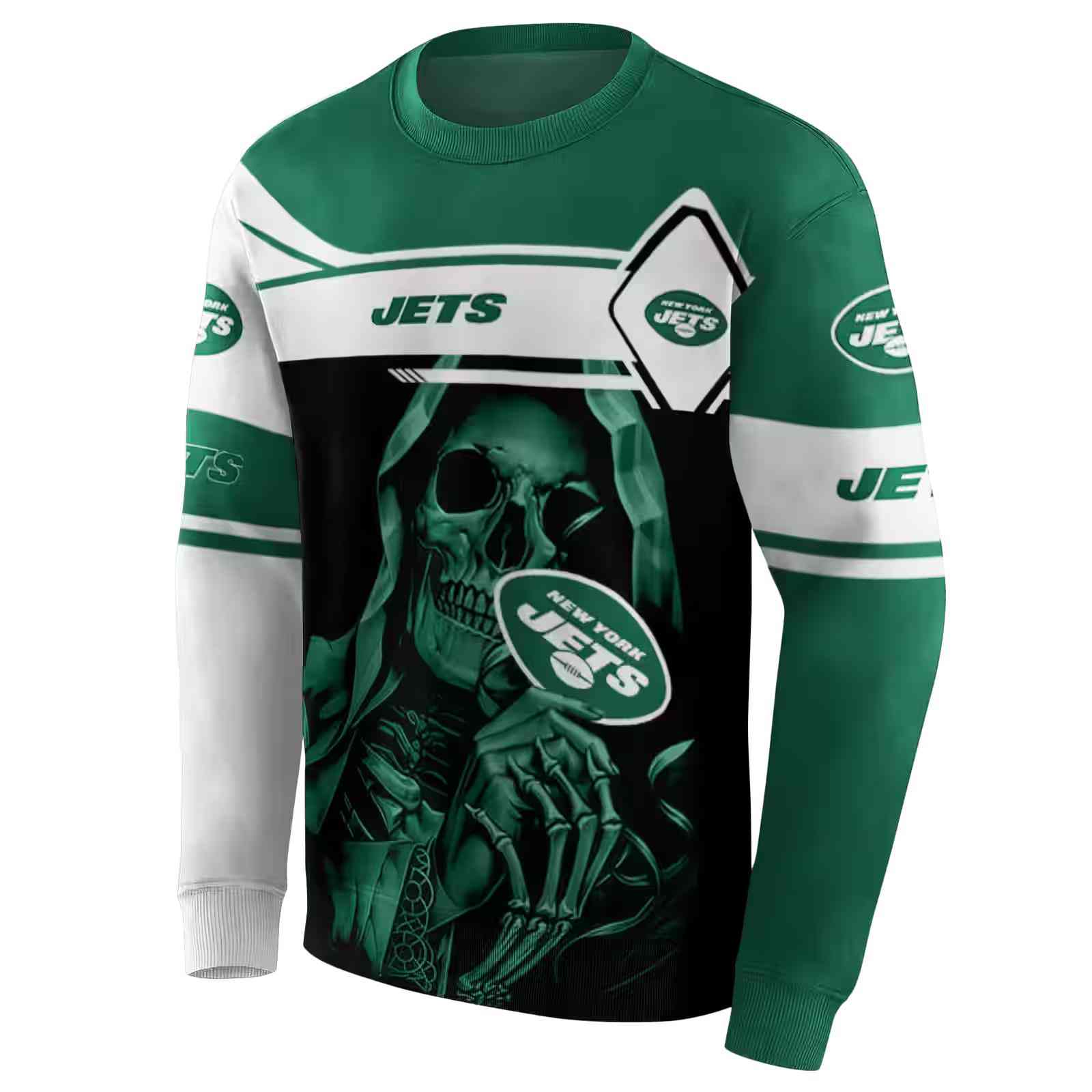 custom new york jets grim reaper green black hoodie new arrival