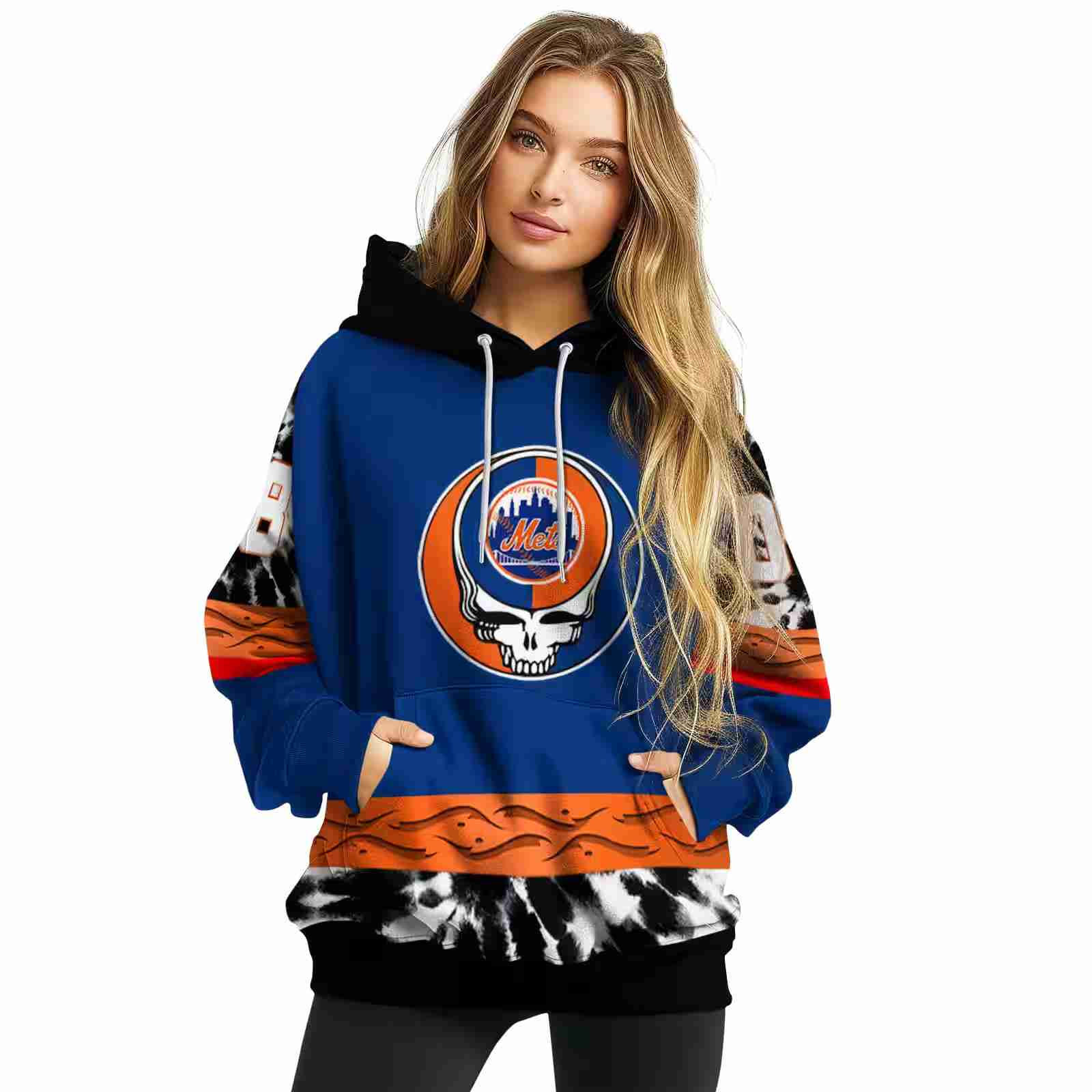 custom new york mets grateful vibes blue hoodie high quality