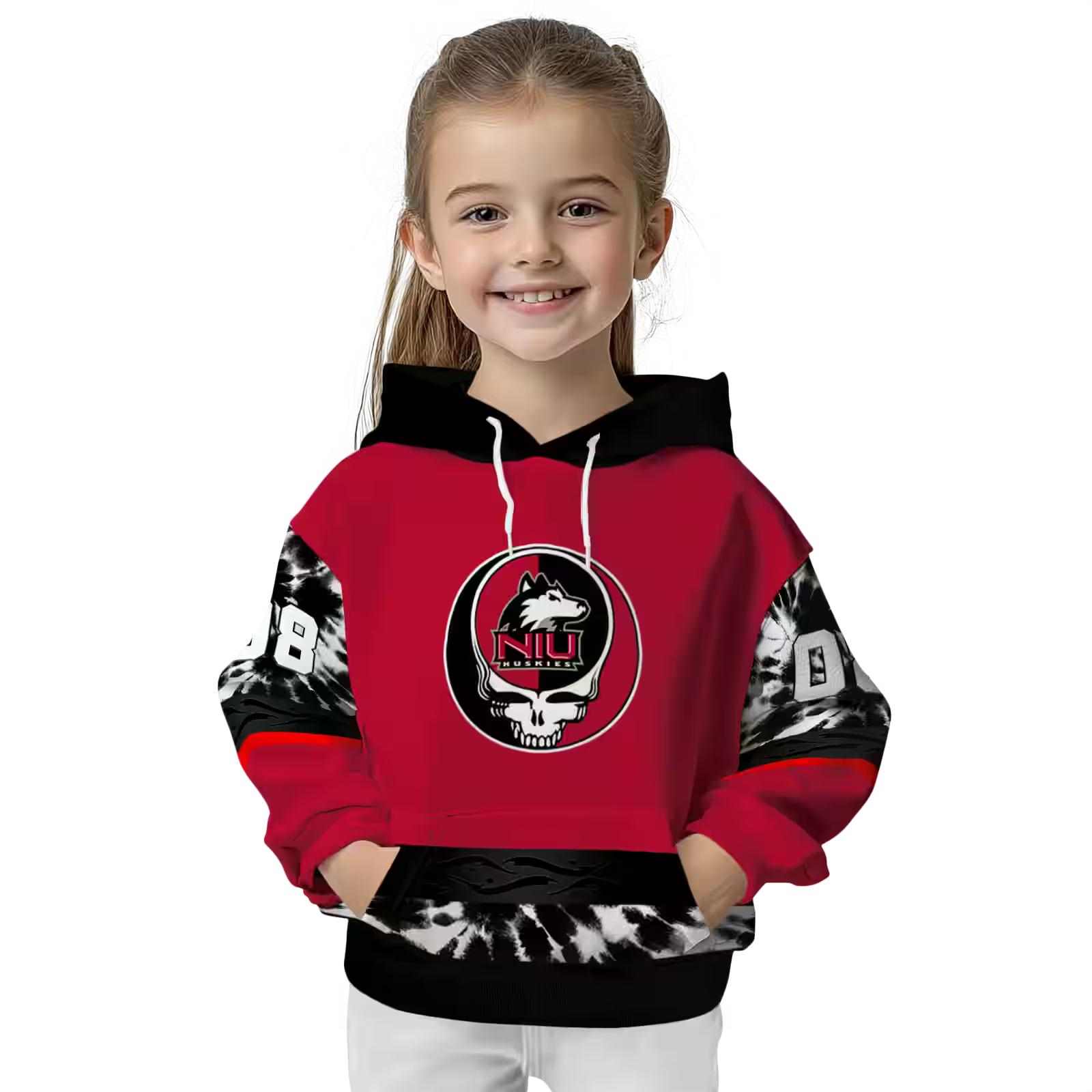 custom northern illinois huskies grateful vibes red hoodie top rated