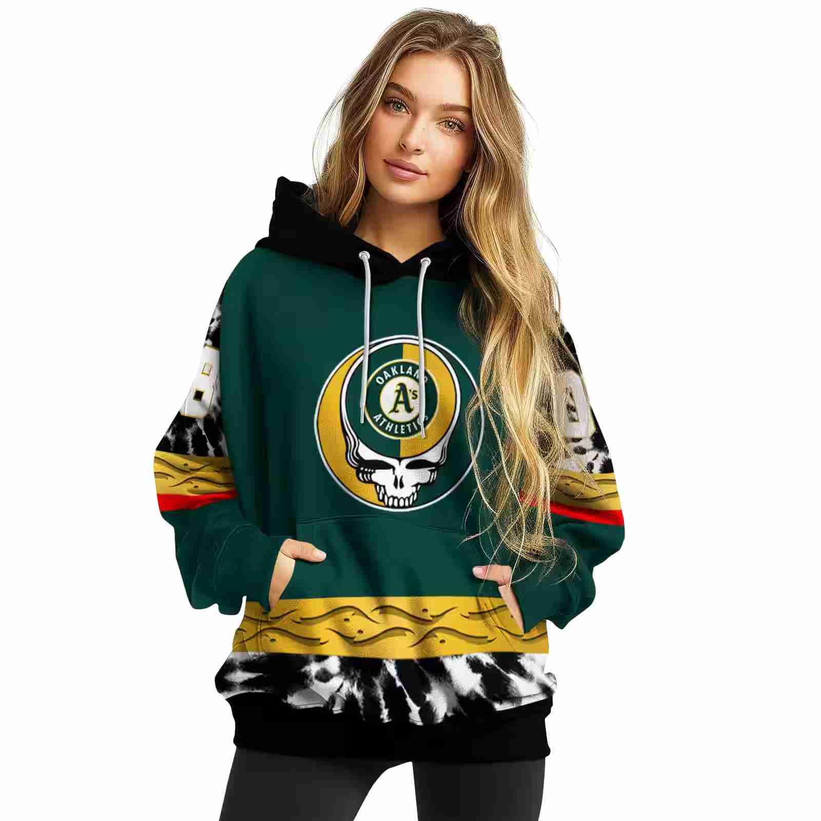 custom oakland athletics grateful vibes green hoodie high quality