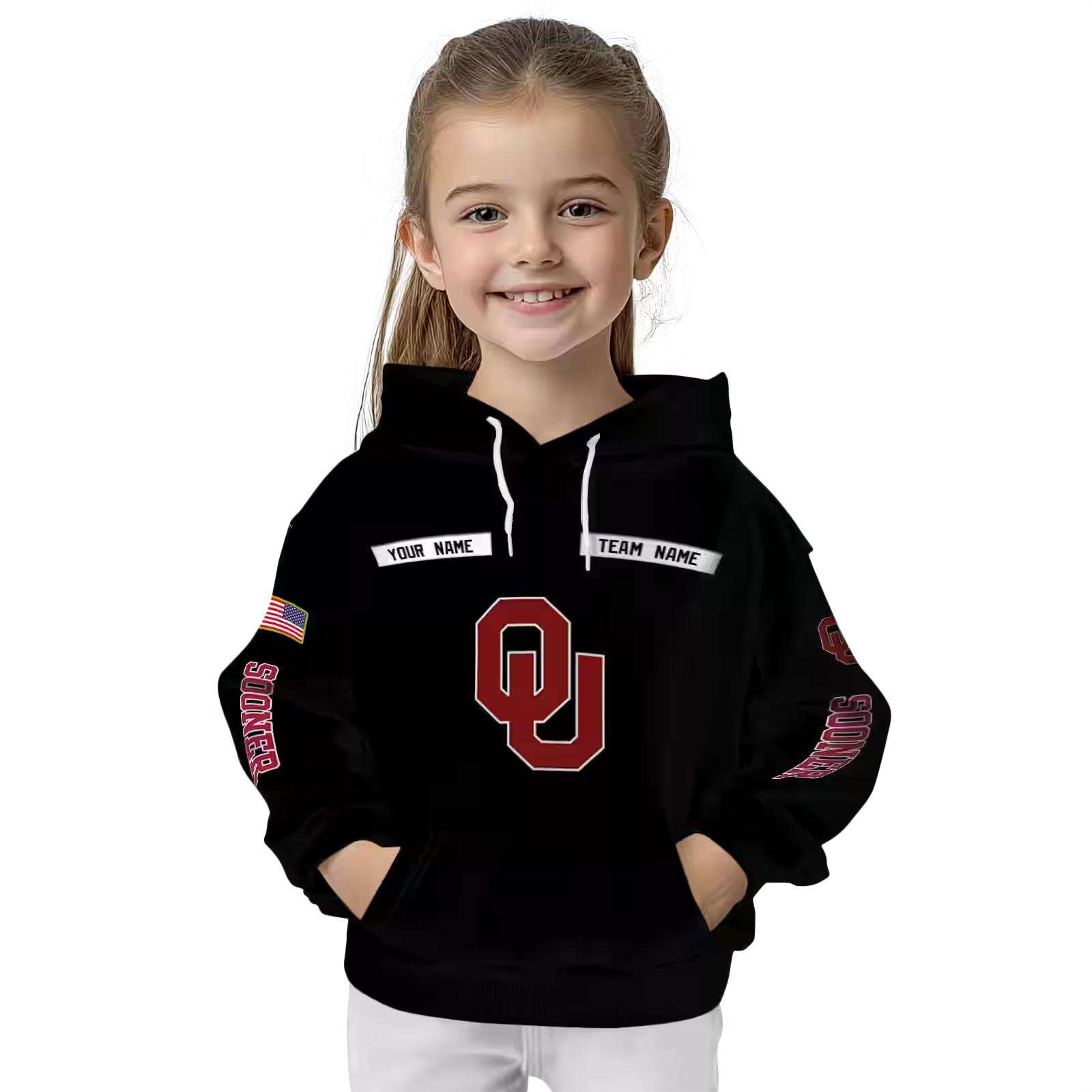 custom oklahoma sooners punisher skull black hoodie top rated