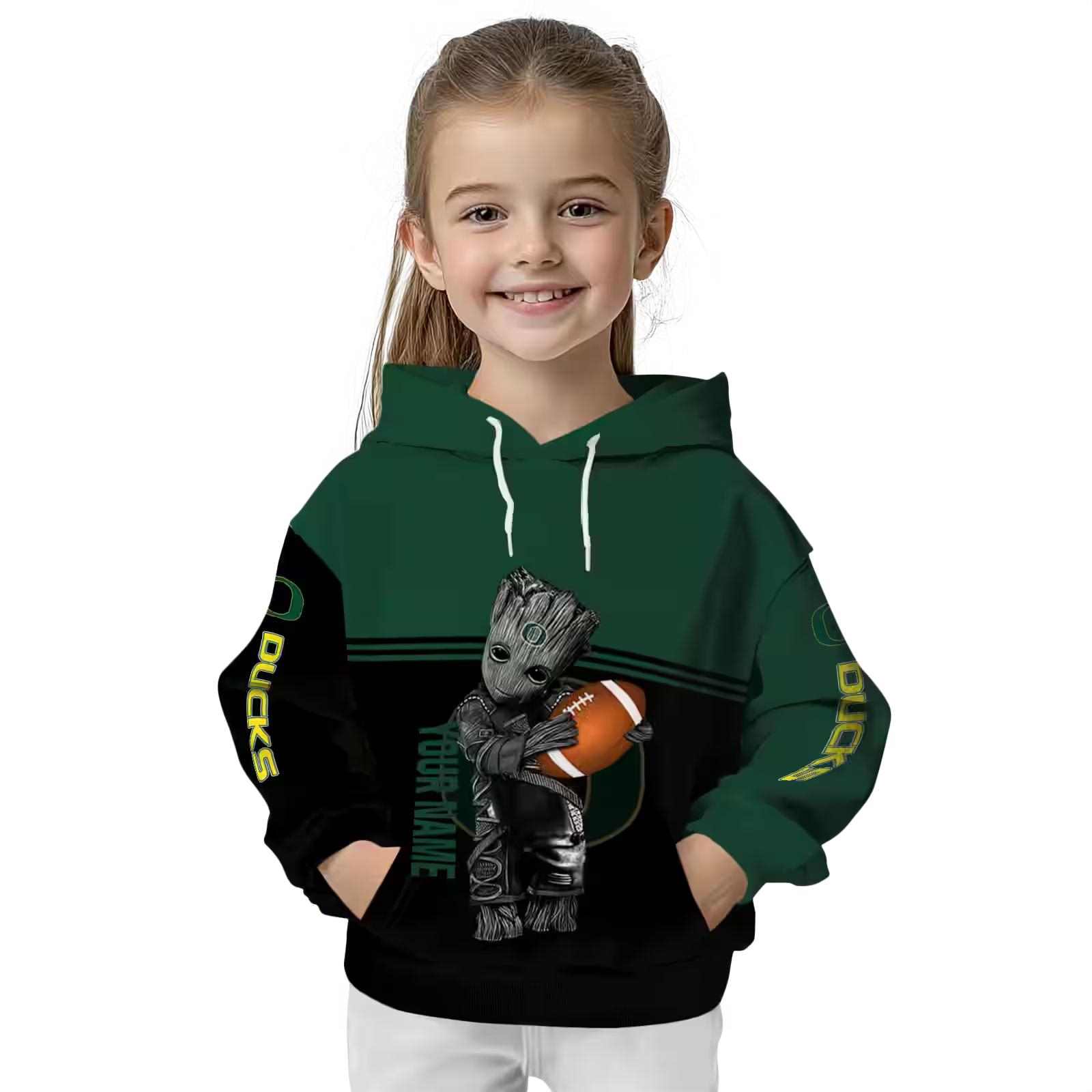 custom oregon ducks baby groot green black hoodie top rated