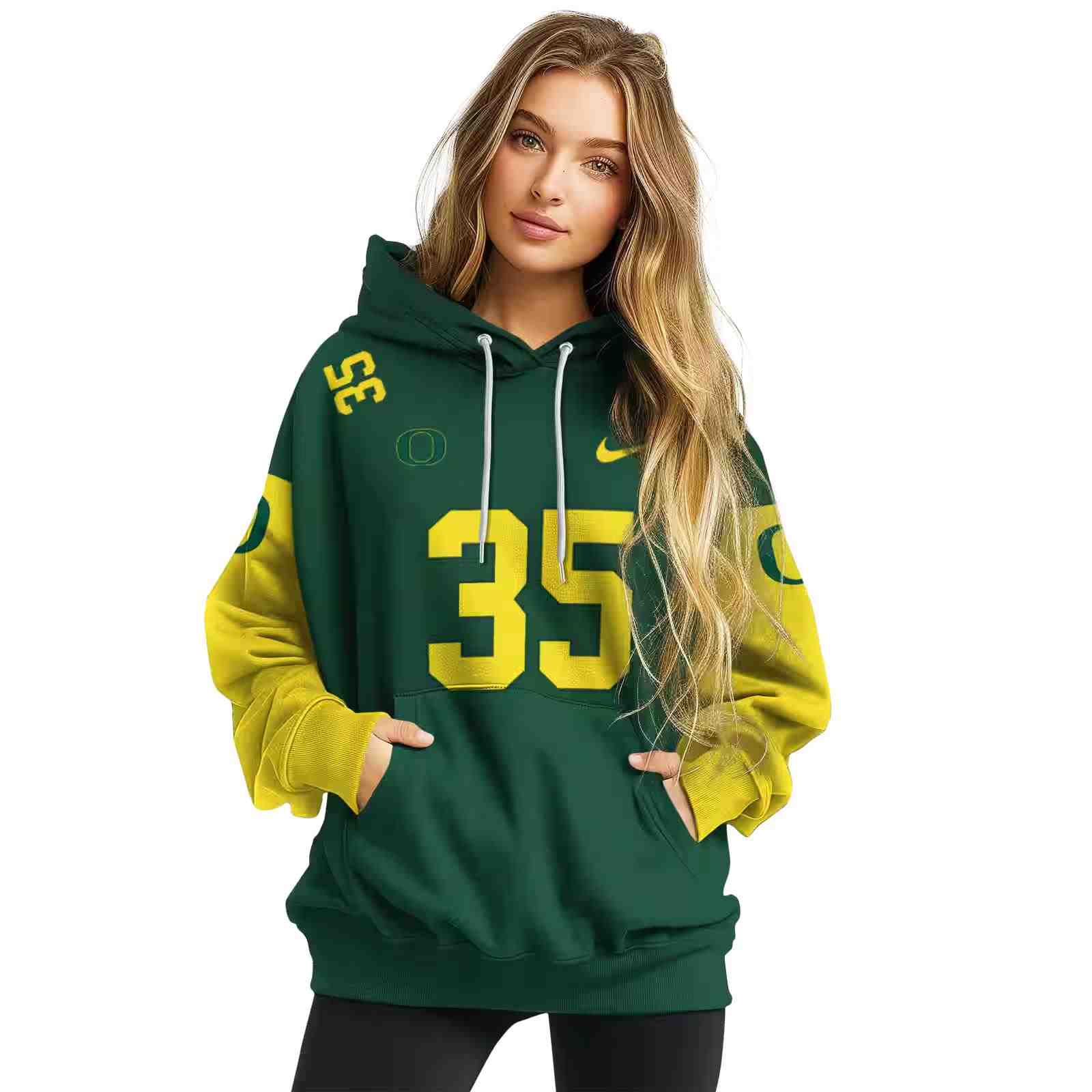 custom oregon ducks minimal design green hoodie high quality