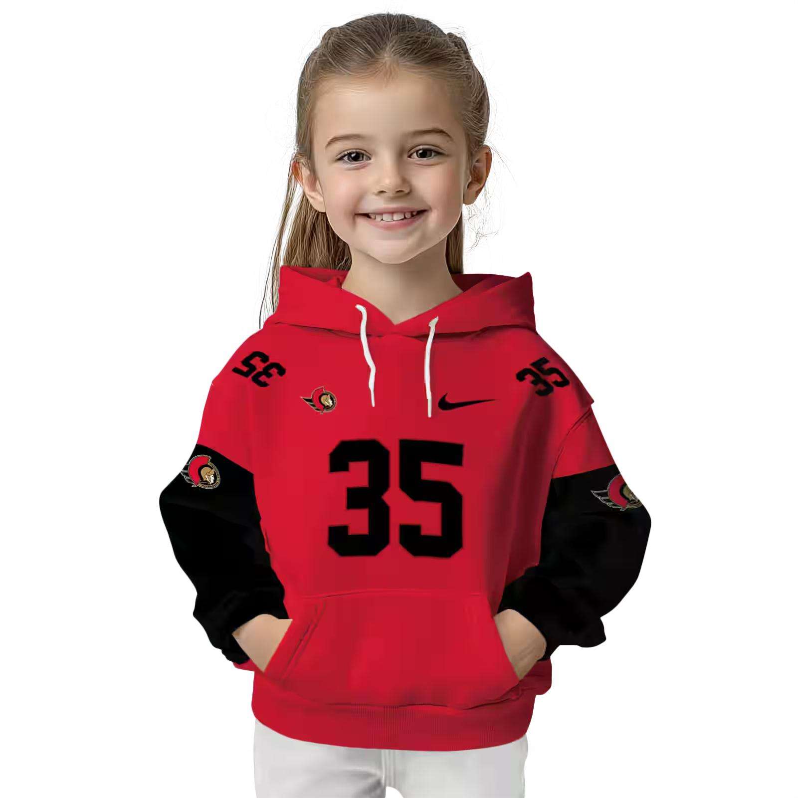 custom ottawa senators minimal design red hoodie top rated