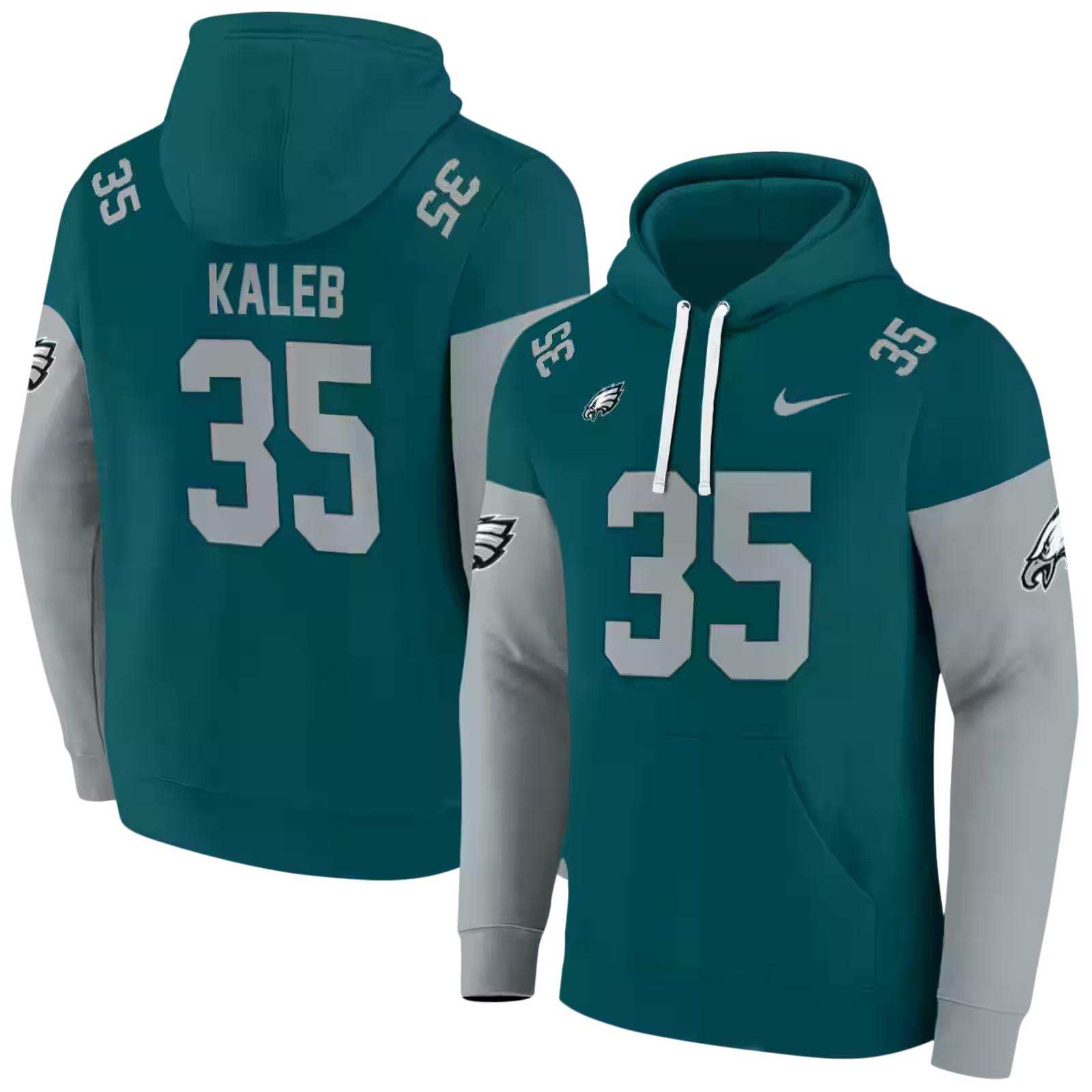 custom philadelphia eagles minimal design green hoodie fashion forward