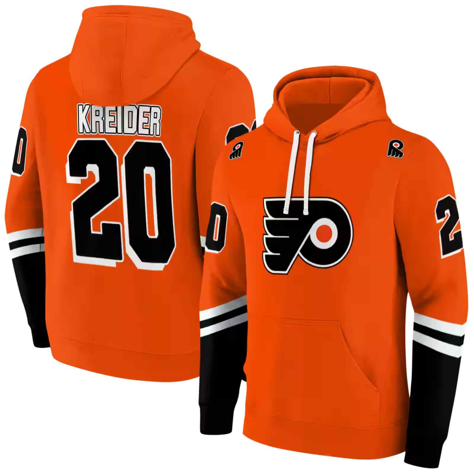 custom philadelphia flyers striped sleeves orange hoodie fashion forward