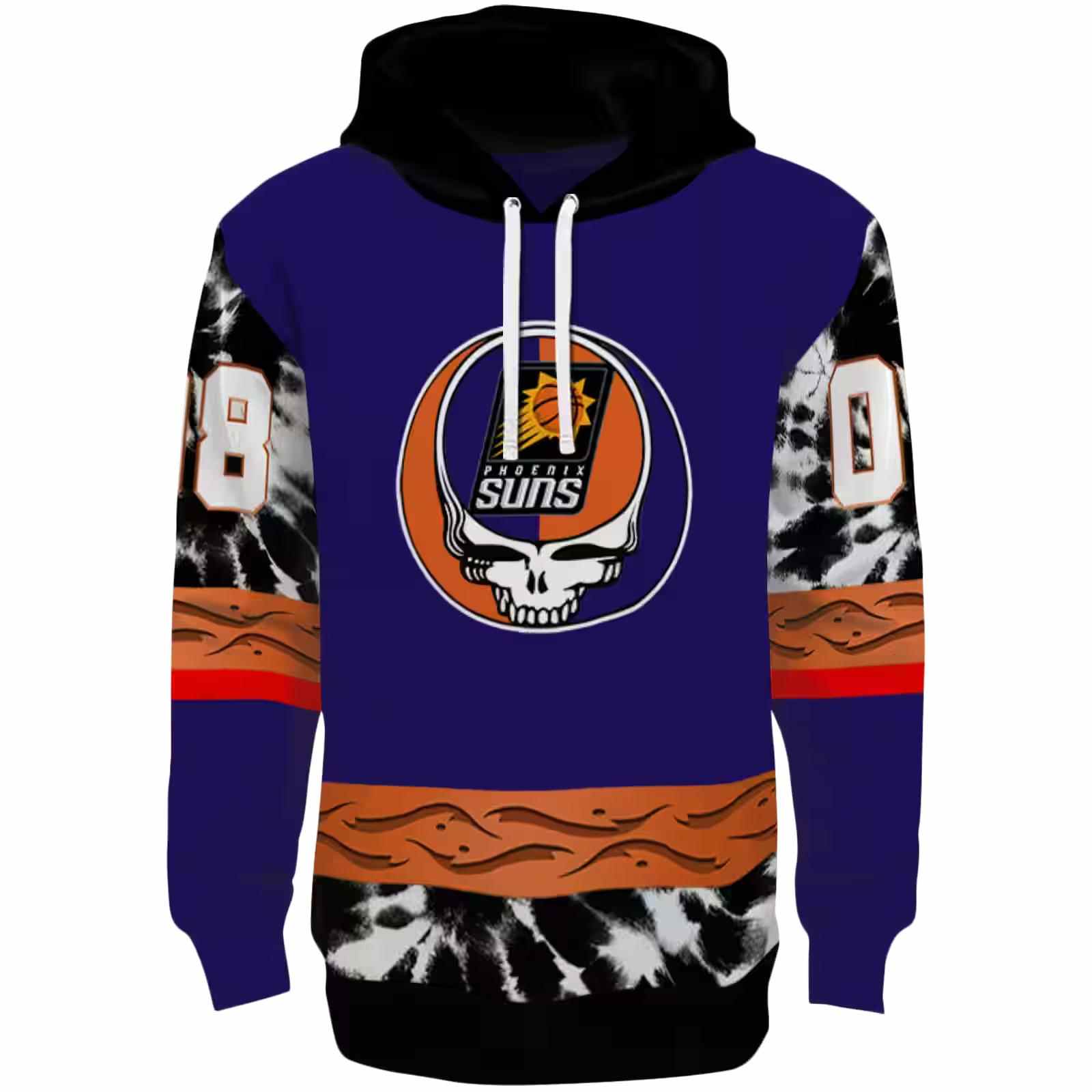 Custom Phoenix Suns Grateful Vibes Purple Hoodie